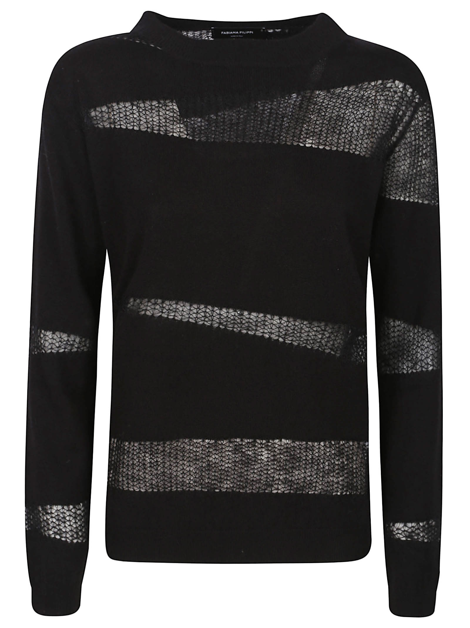 Fabiana Filippi Round Neck Sweater In Black