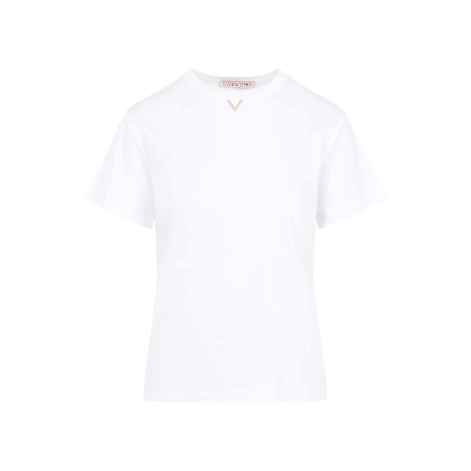 Shop Valentino Cotton T-shirt In Bo Bianco