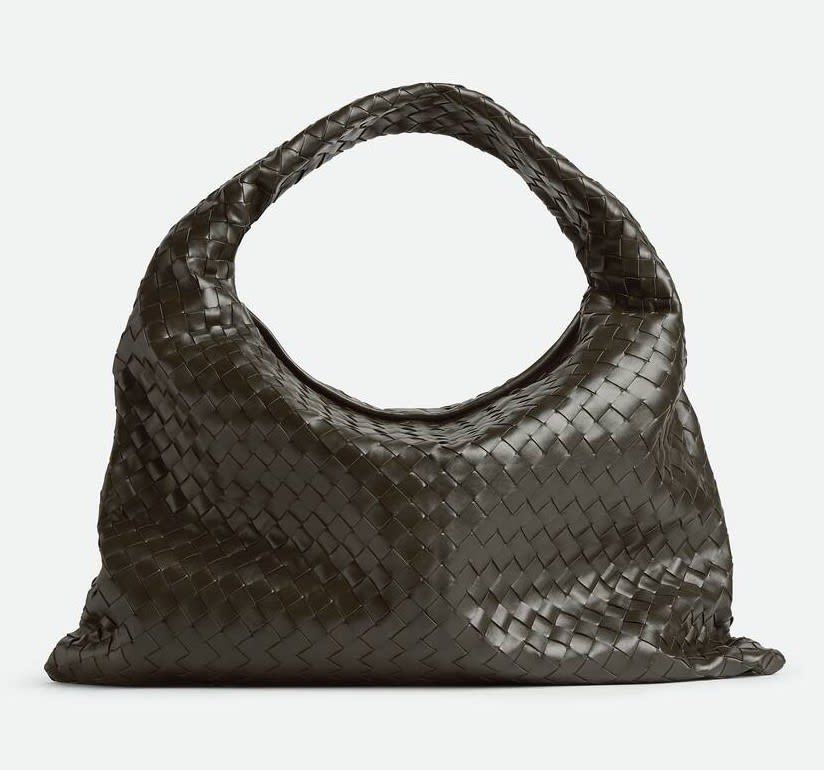 Shop Bottega Veneta Large Hop Hobo Shoulder Bag In Green