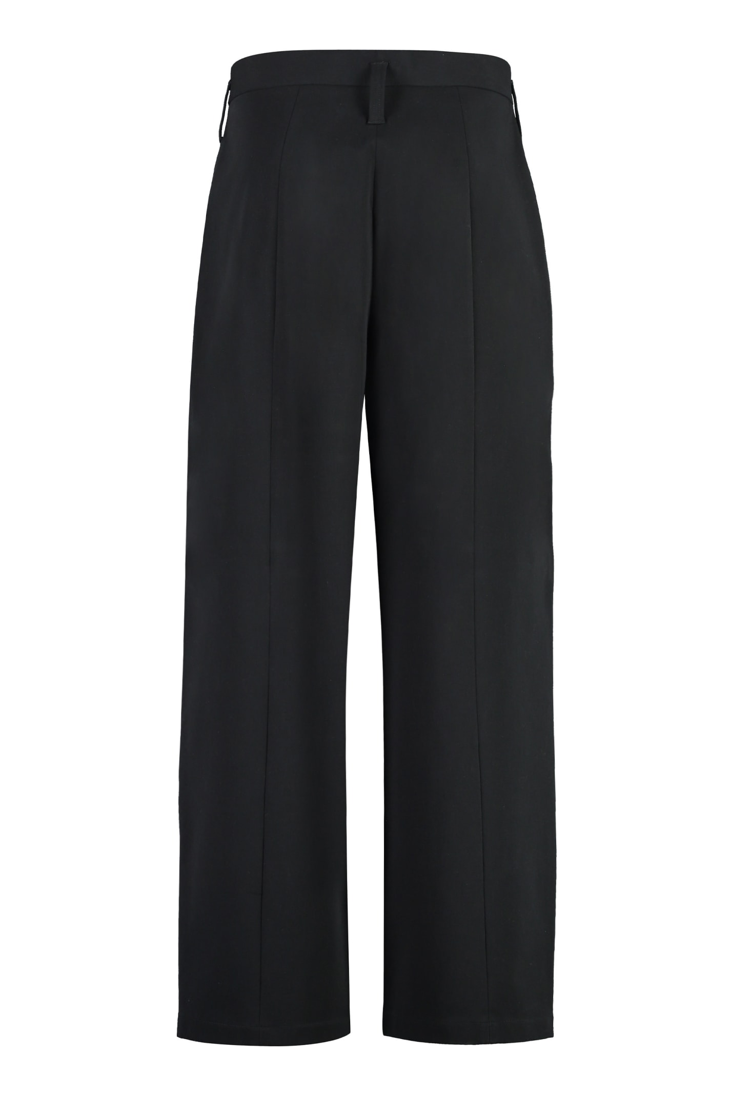 Shop Philosophy Di Lorenzo Serafini High-waist Tapered-fit Trousers In Black