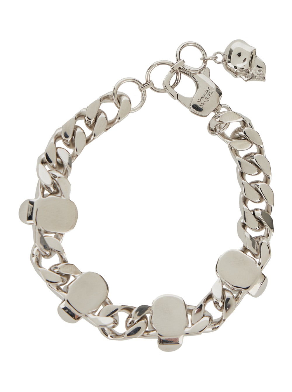 Shop Alexander Mcqueen Skull Chain Bracelet In Metallic