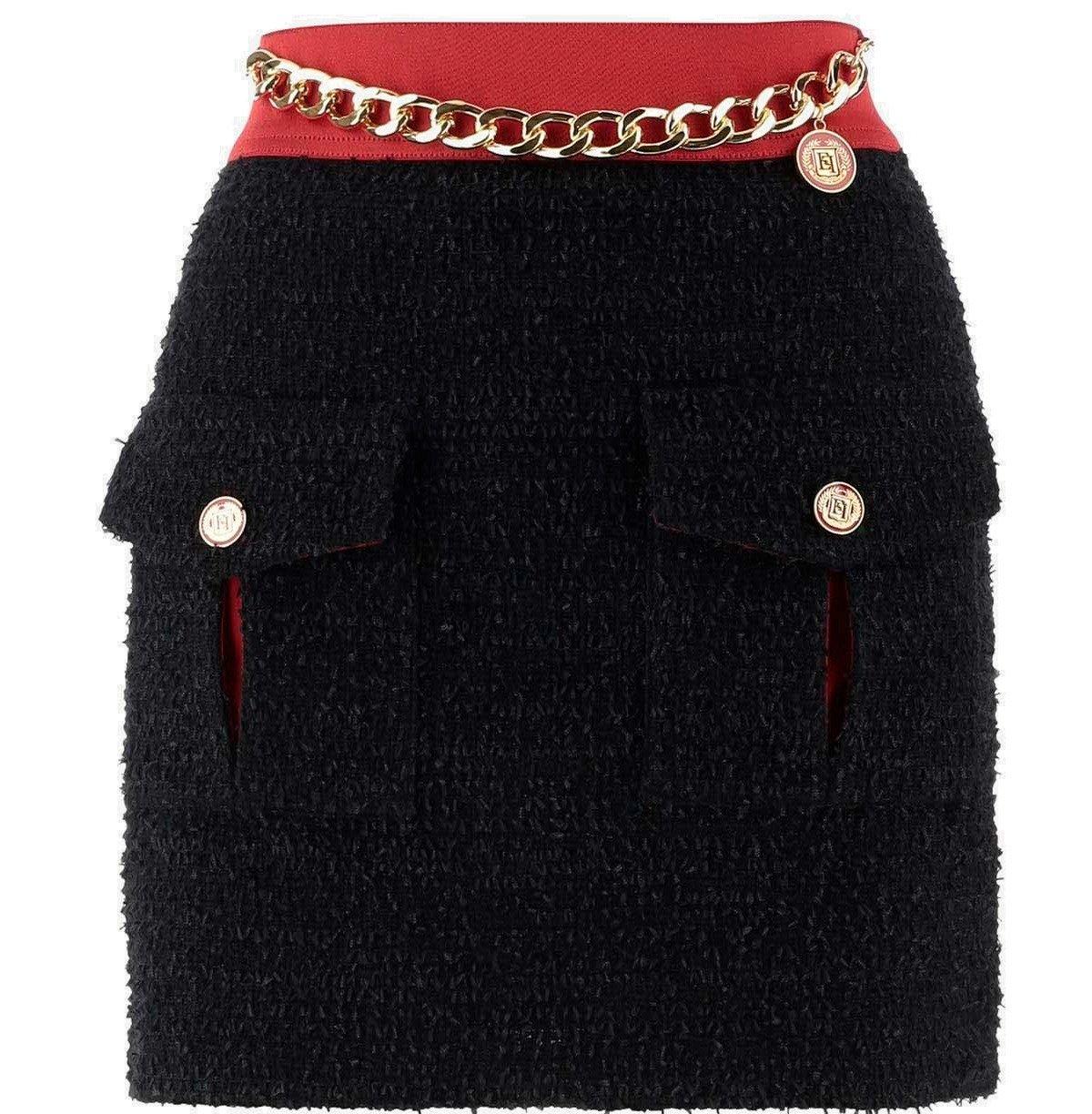 Pocket Detailed Tweed Mini Skirt