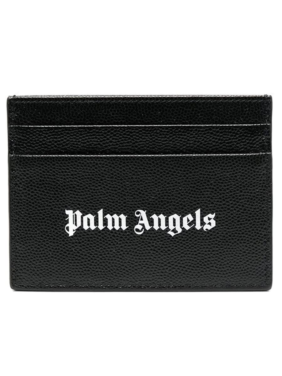 Palm Angels Caviar Card Holder In Black