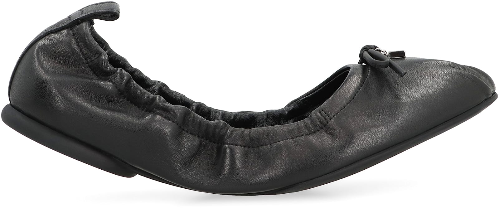 Hogan 'h684' Leather Ballerinas In Black