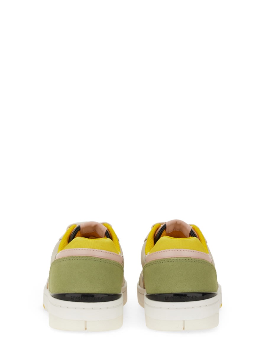 Michael Kors Leather Sneaker In Multicolour