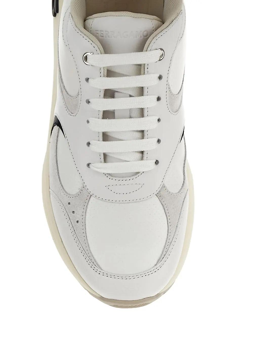 Shop Ferragamo Cosimina Low-top Sneakers In White