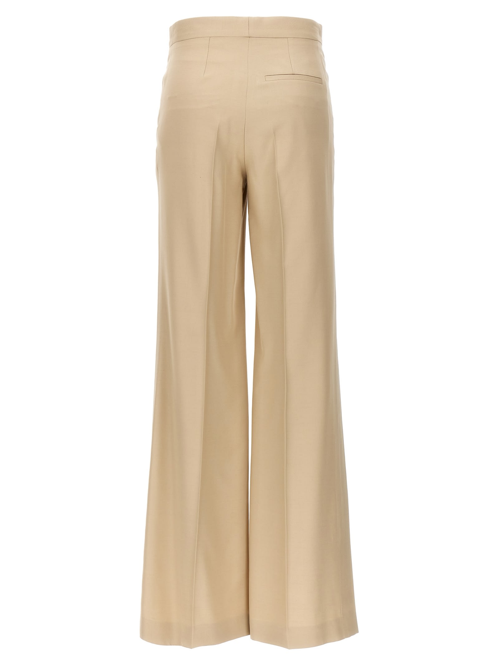 Shop Stella Mccartney Flared Pants In Beige