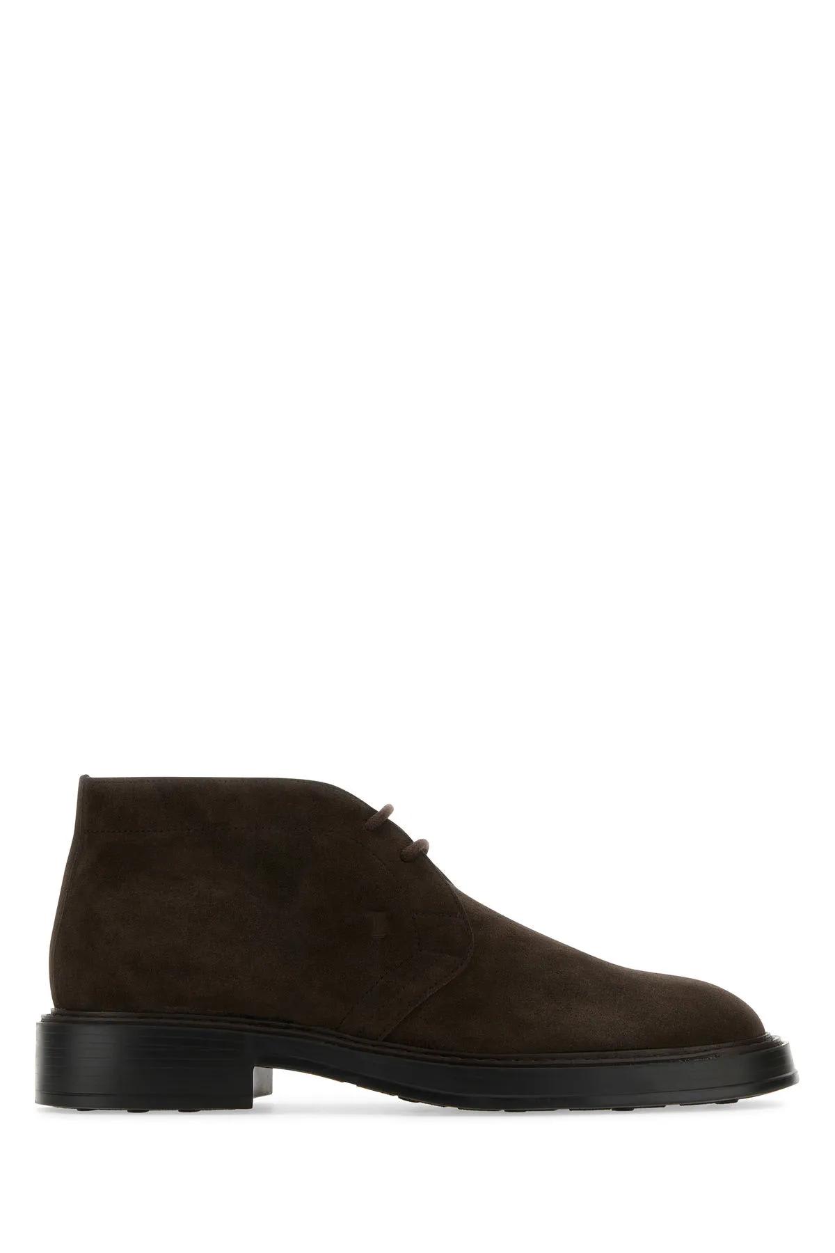 Shop Tod's Classic Lace-up Velvet Boots