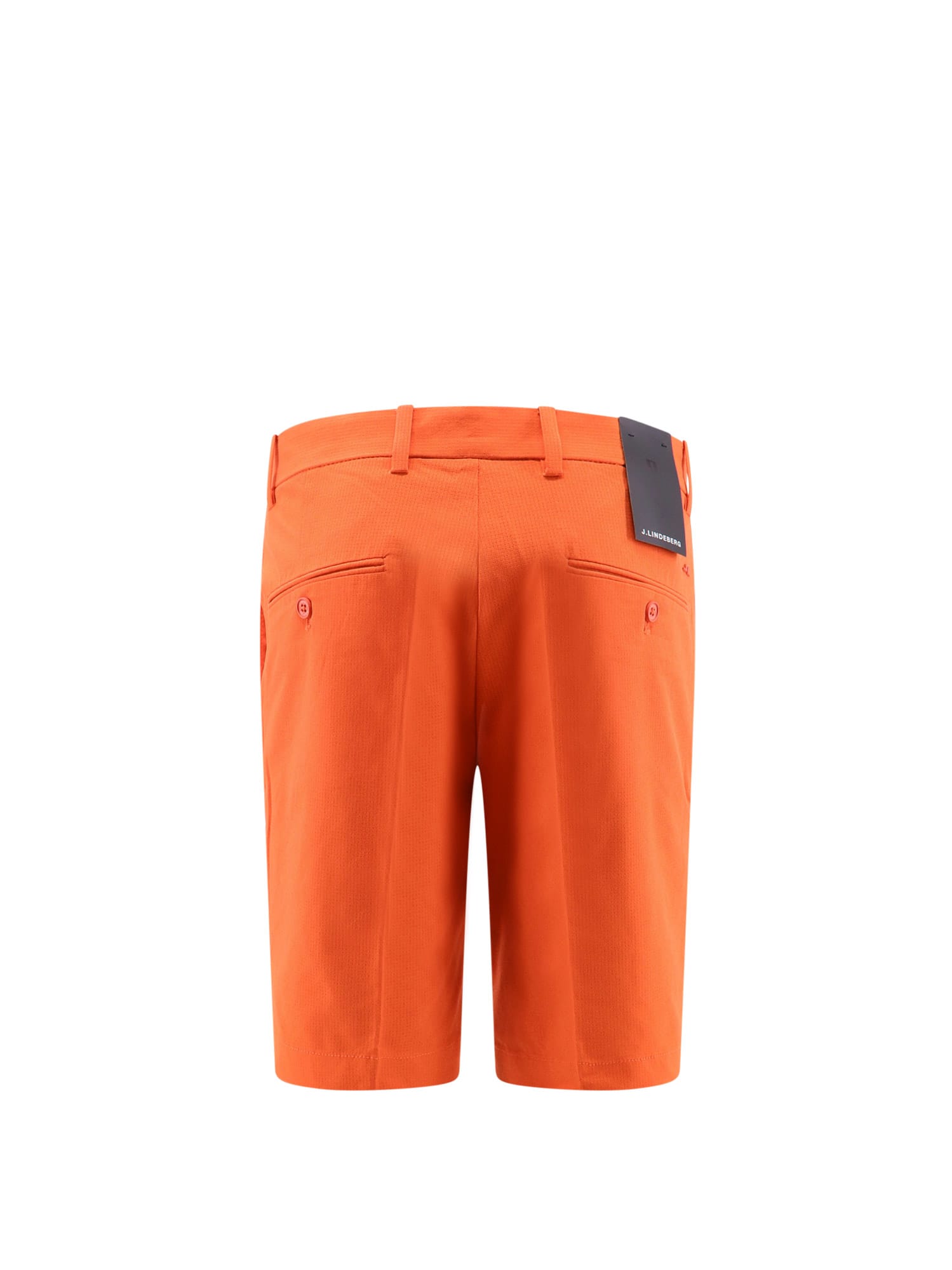 Shop J. Lindeberg Bermuda Shorts In Orange