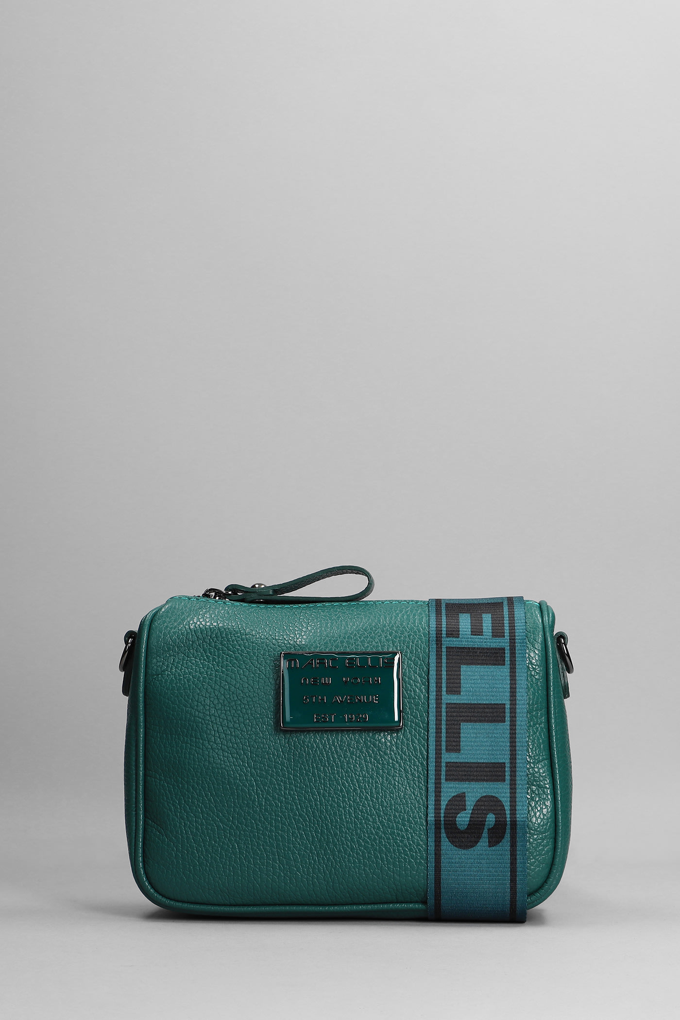 Marc Ellis The Star Glam Shoulder Bag In Green Leather
