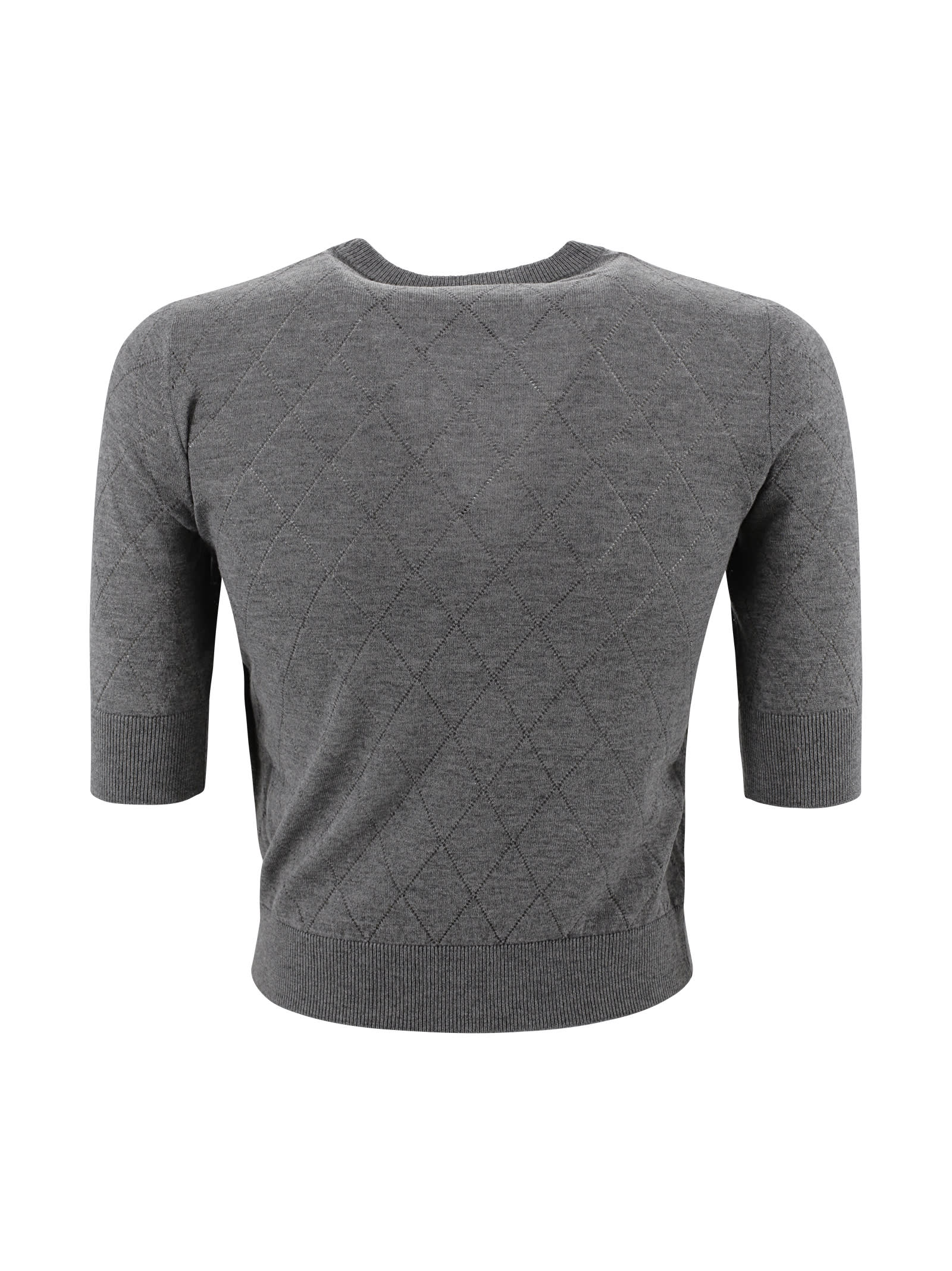 Shop Max Mara Argyle Wool And Silk Jumper