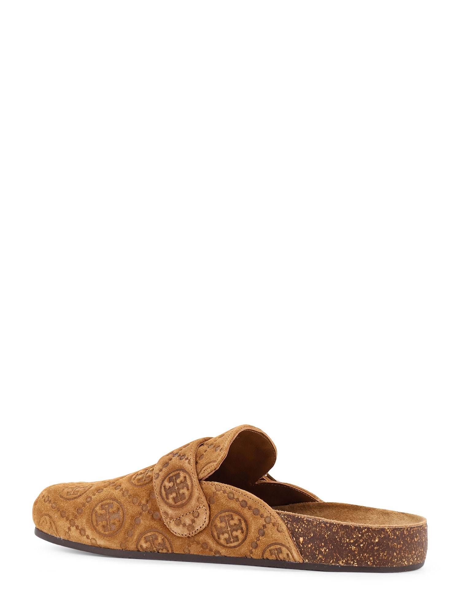 Tory Burch T Monogram Mellow Jacquard Suede Mule In Brown