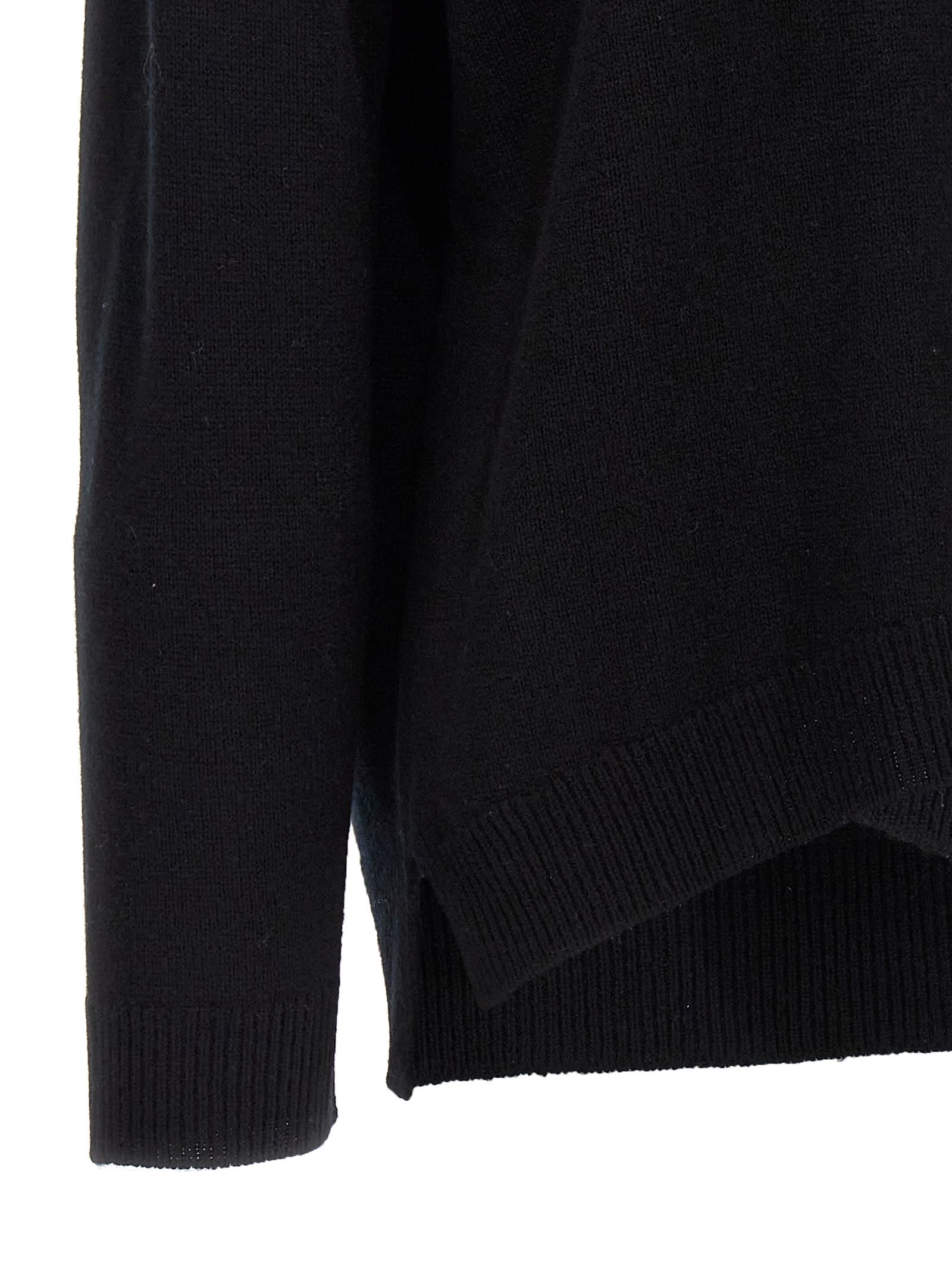 P.a.r.o.s.h Lady Blum Roll-neck Wool Sweater In Nero
