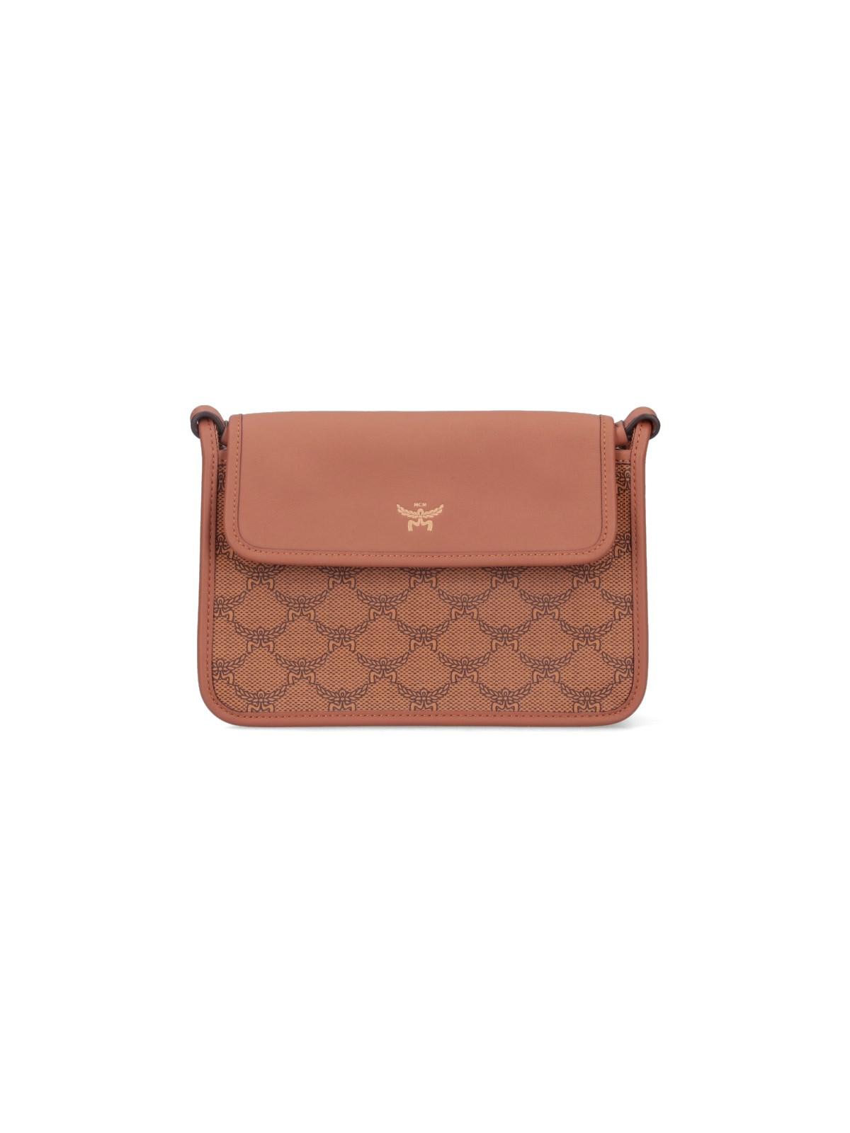 Shop Mcm Himmel Shoulder Bag In Brown