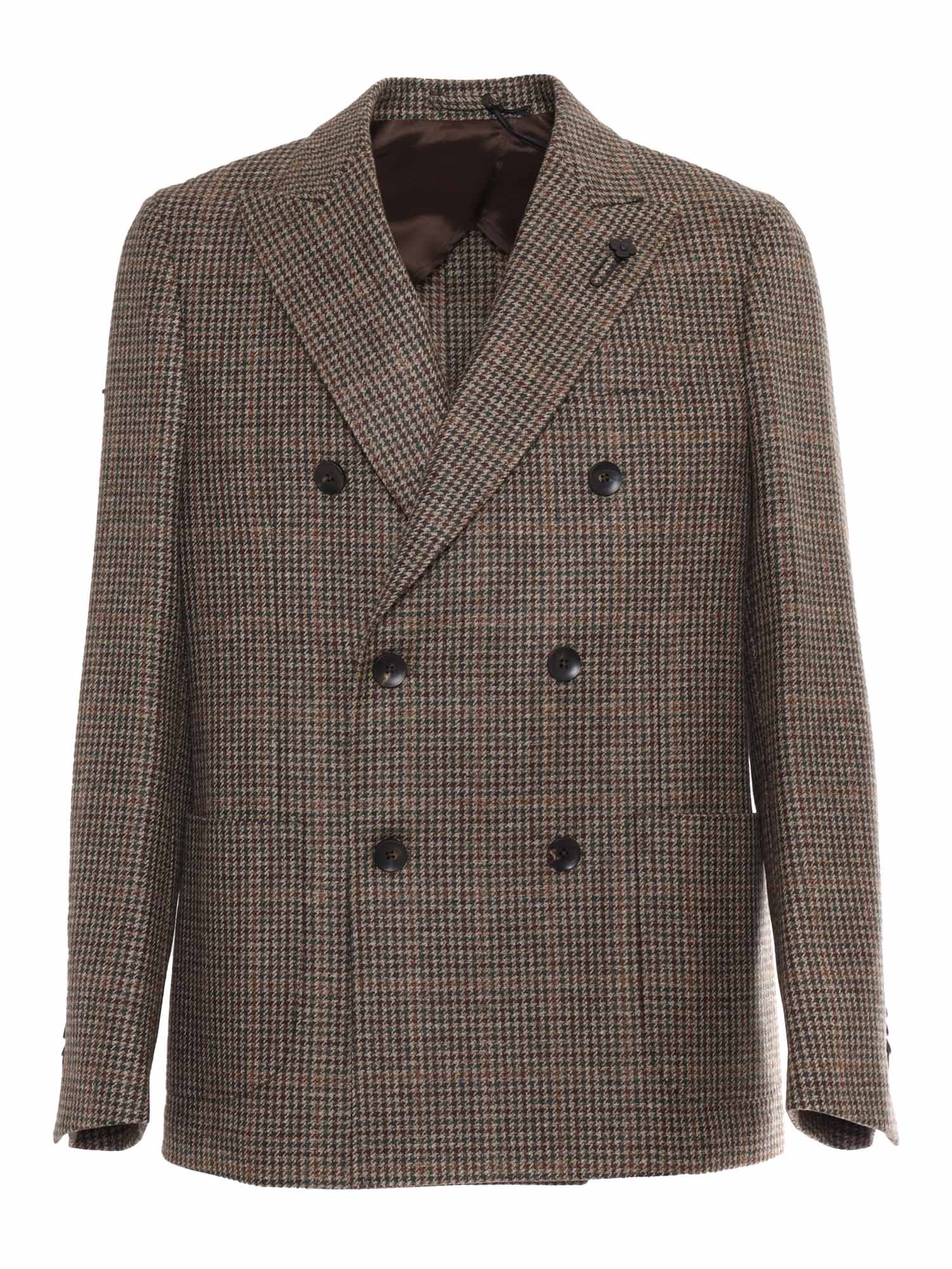 Shop Lardini Special Line Drop 7 Reg Man Jacket In Multicolor