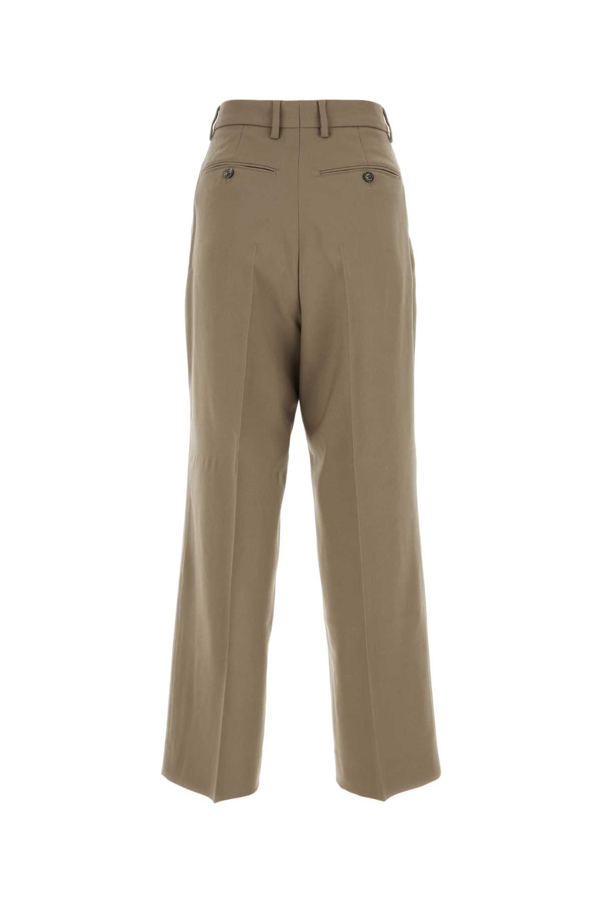 Ami Alexandre Mattiussi Dove Grey Wool Pant In Taupe