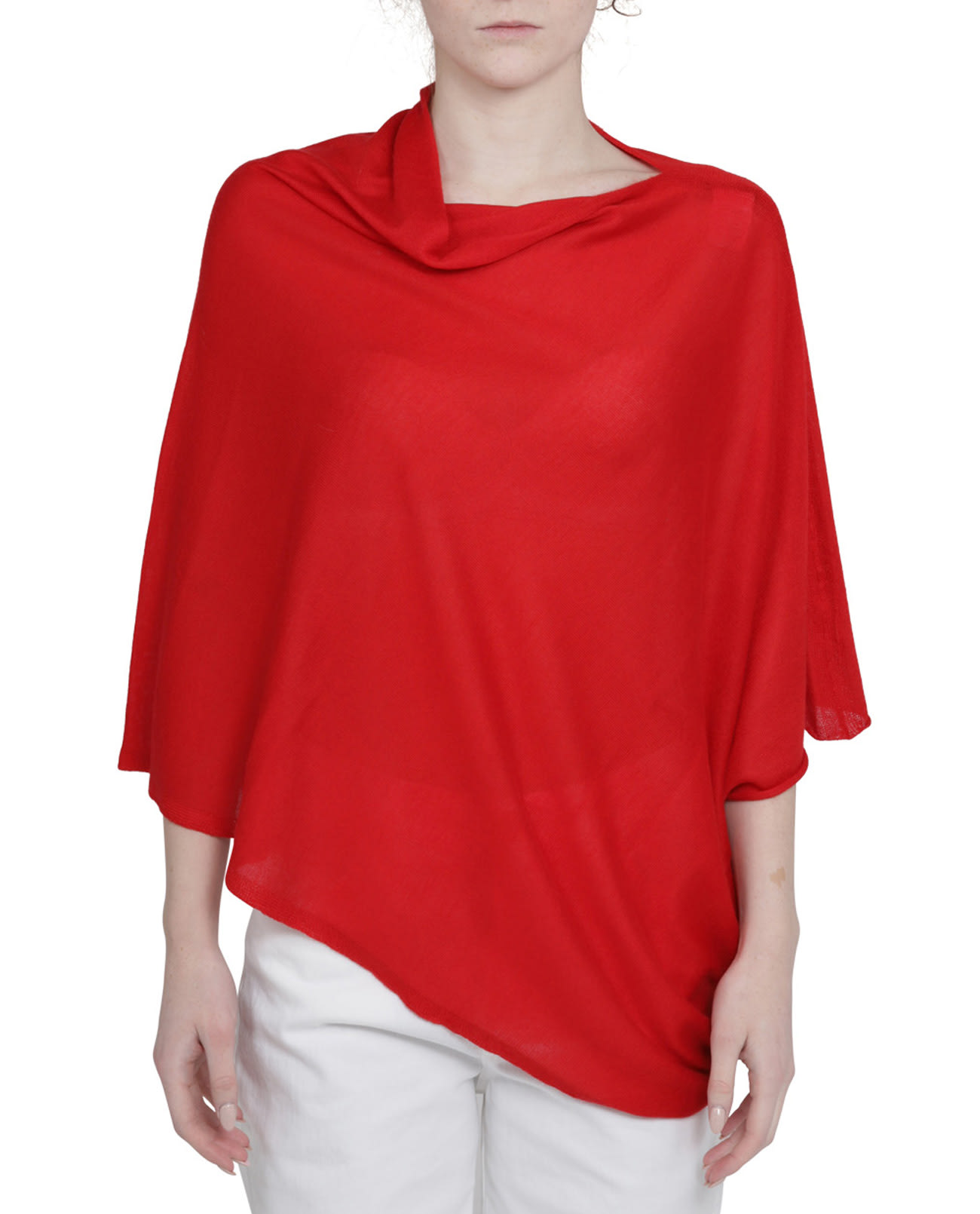 Nenah Red Poncho Top