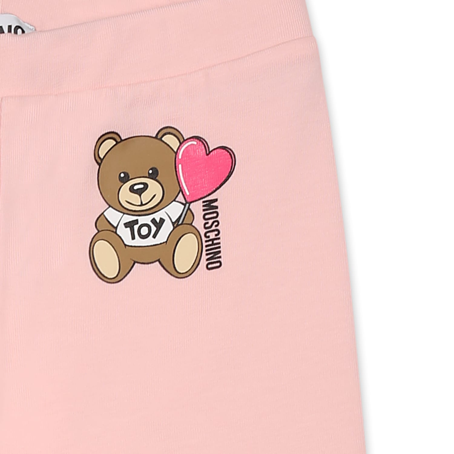 Moschino Pink Legging For Baby Girl With Teddy Bear In Pink