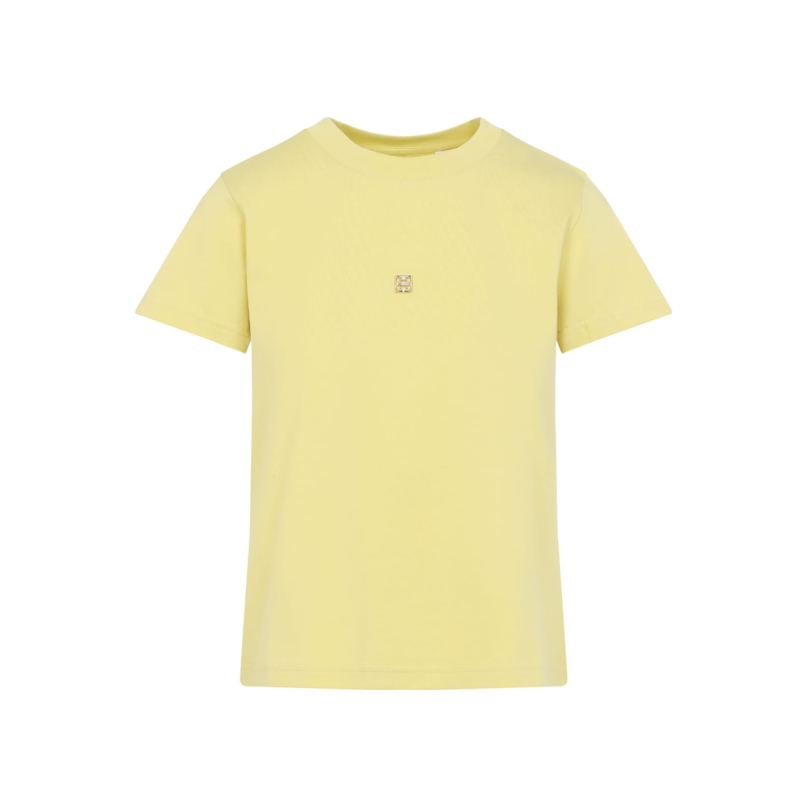 Givenchy Bow Detail Crew Neck T-shirt In Pale Yellow