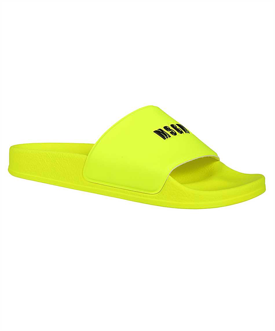 Msgm Slides With Logo In Yellow