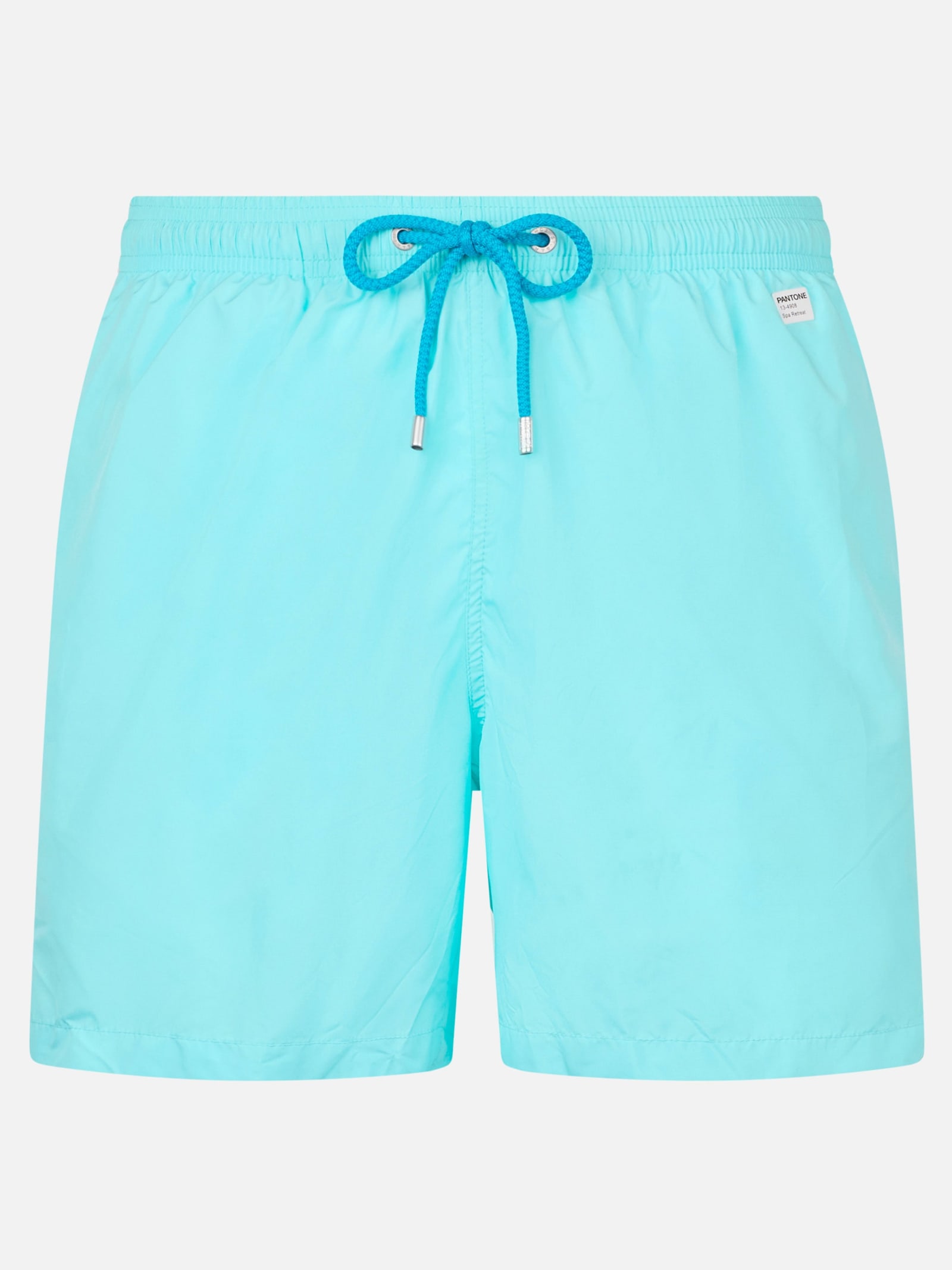 Mc2 Saint Barth Man Lightweight Fabric Water Green Swim-shorts Lighting Pantone Pantone Special Edition In Green