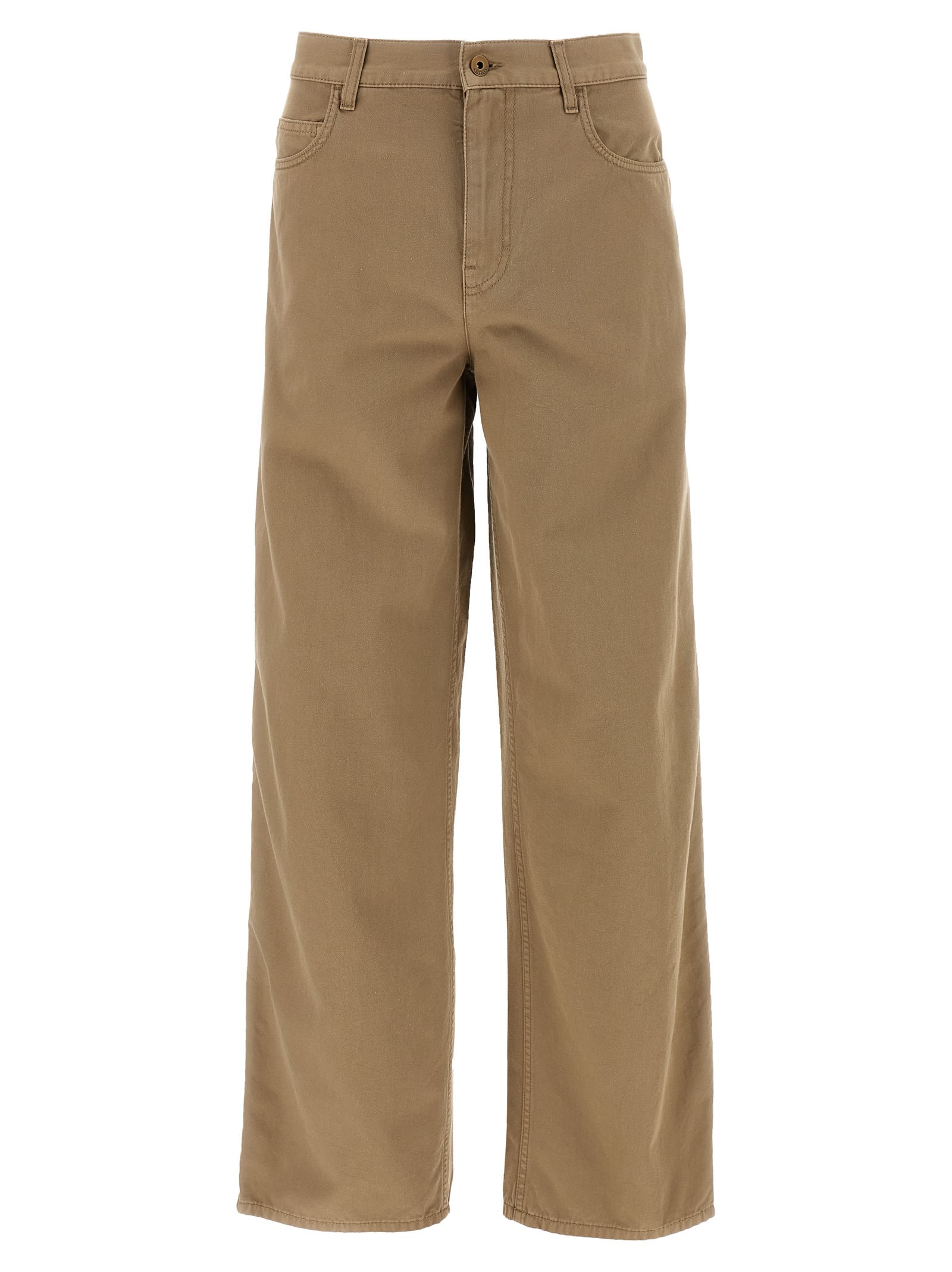 Burberry Trousers Featuring Wide Leg And 5 Pockets In Multicolor