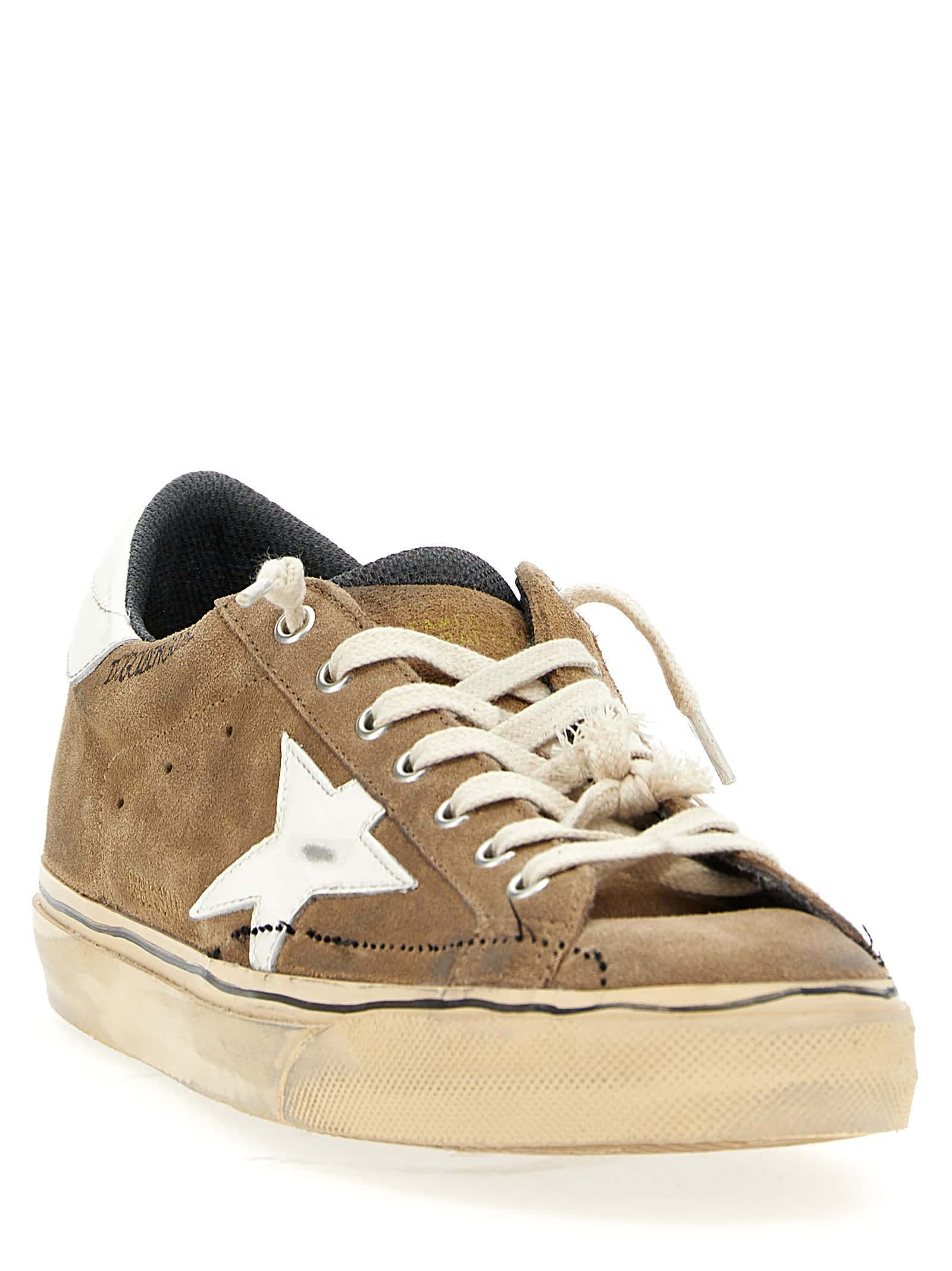 Shop Golden Goose Superstar Sneakers In Tabacco/white