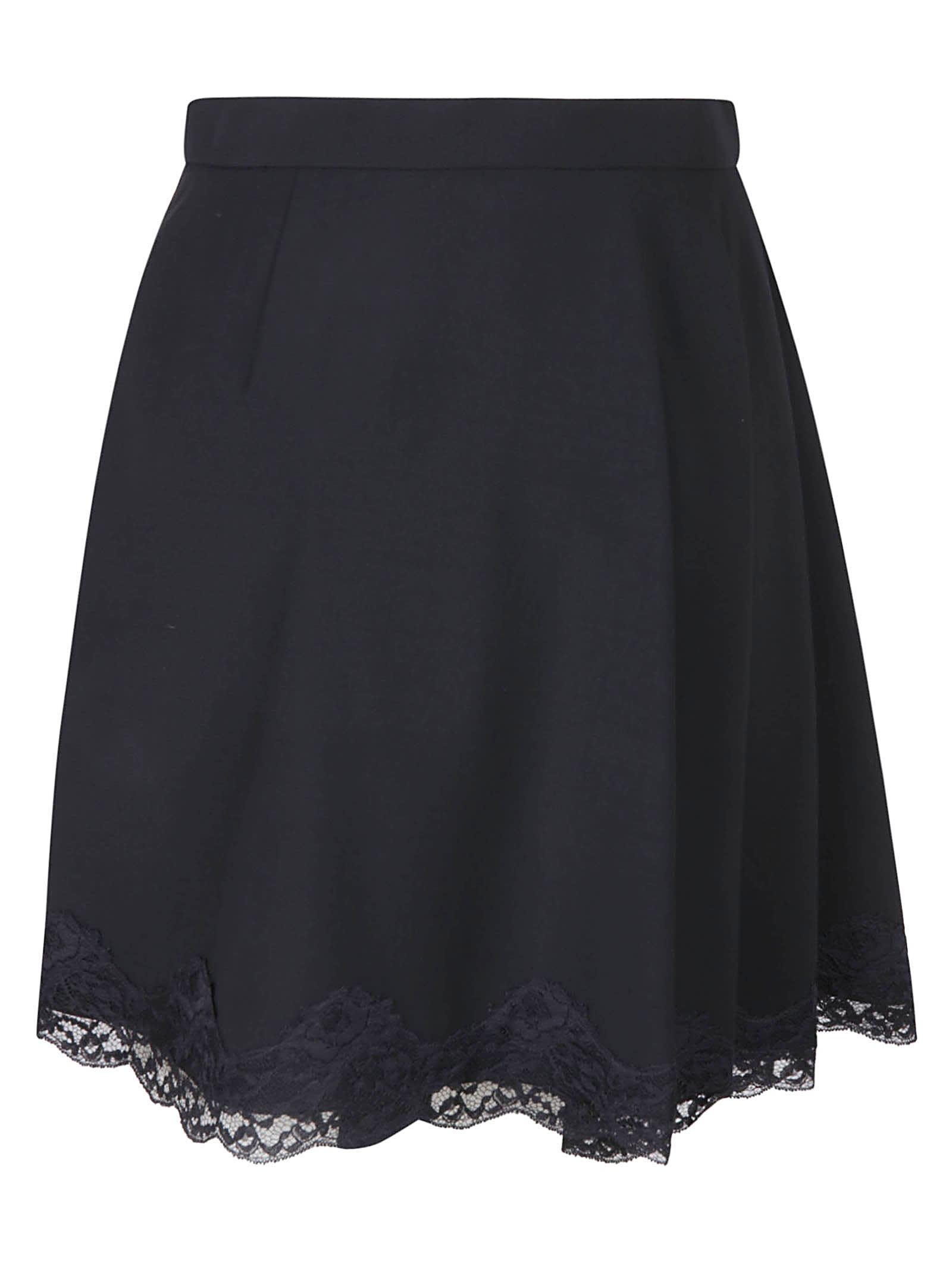 Shop Alexander Mcqueen Laced Skirt In Black