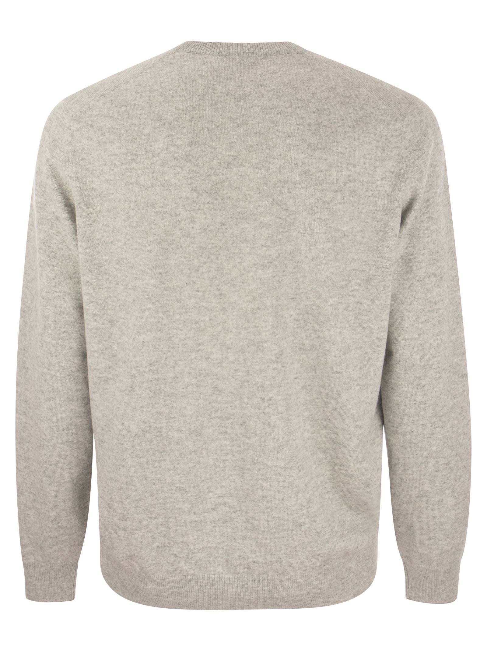 Shop Brunello Cucinelli Cashmere V-neck Sweater In Grey