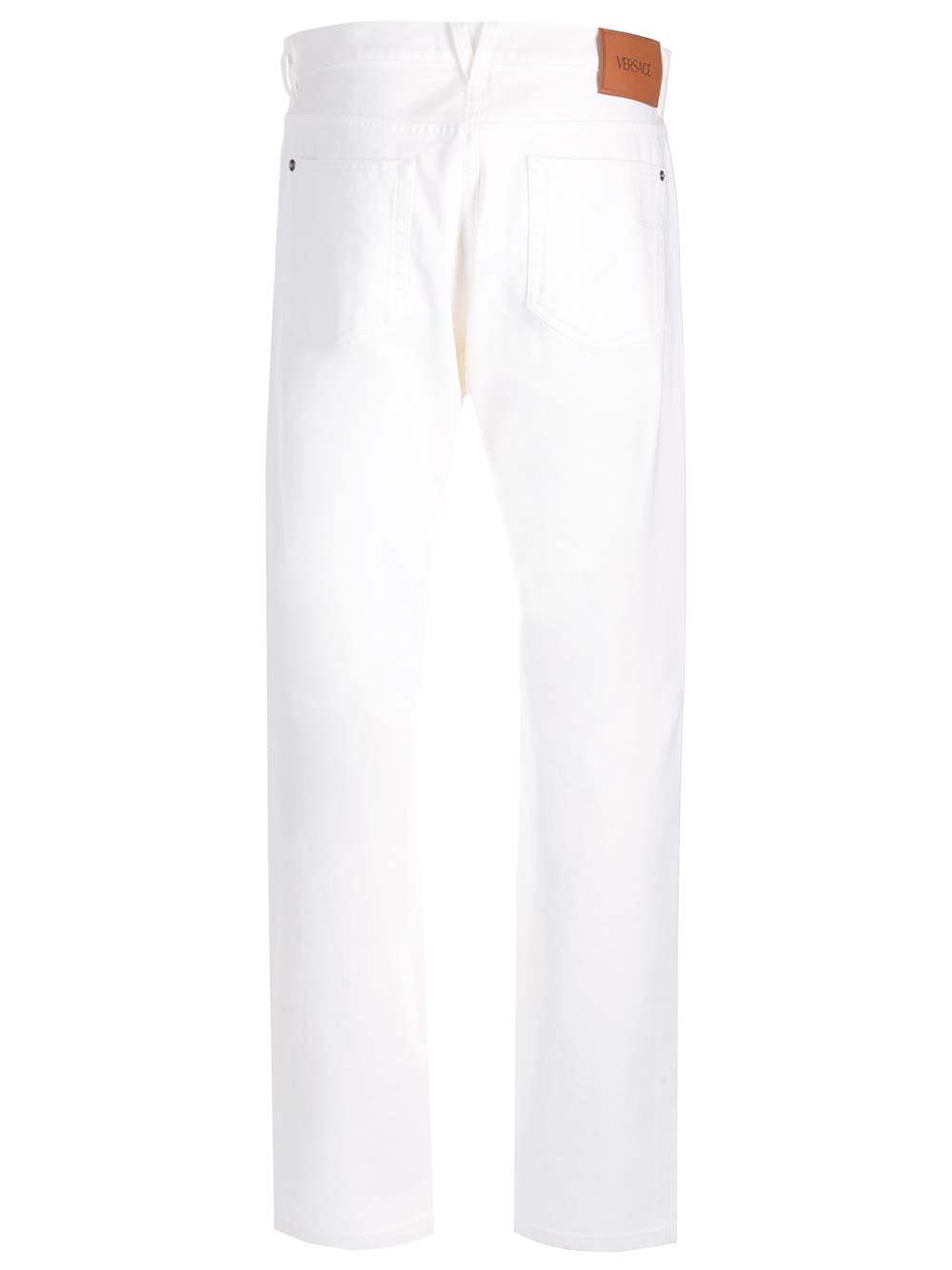 Shop Versace Jeans Regular Fit In Bianco