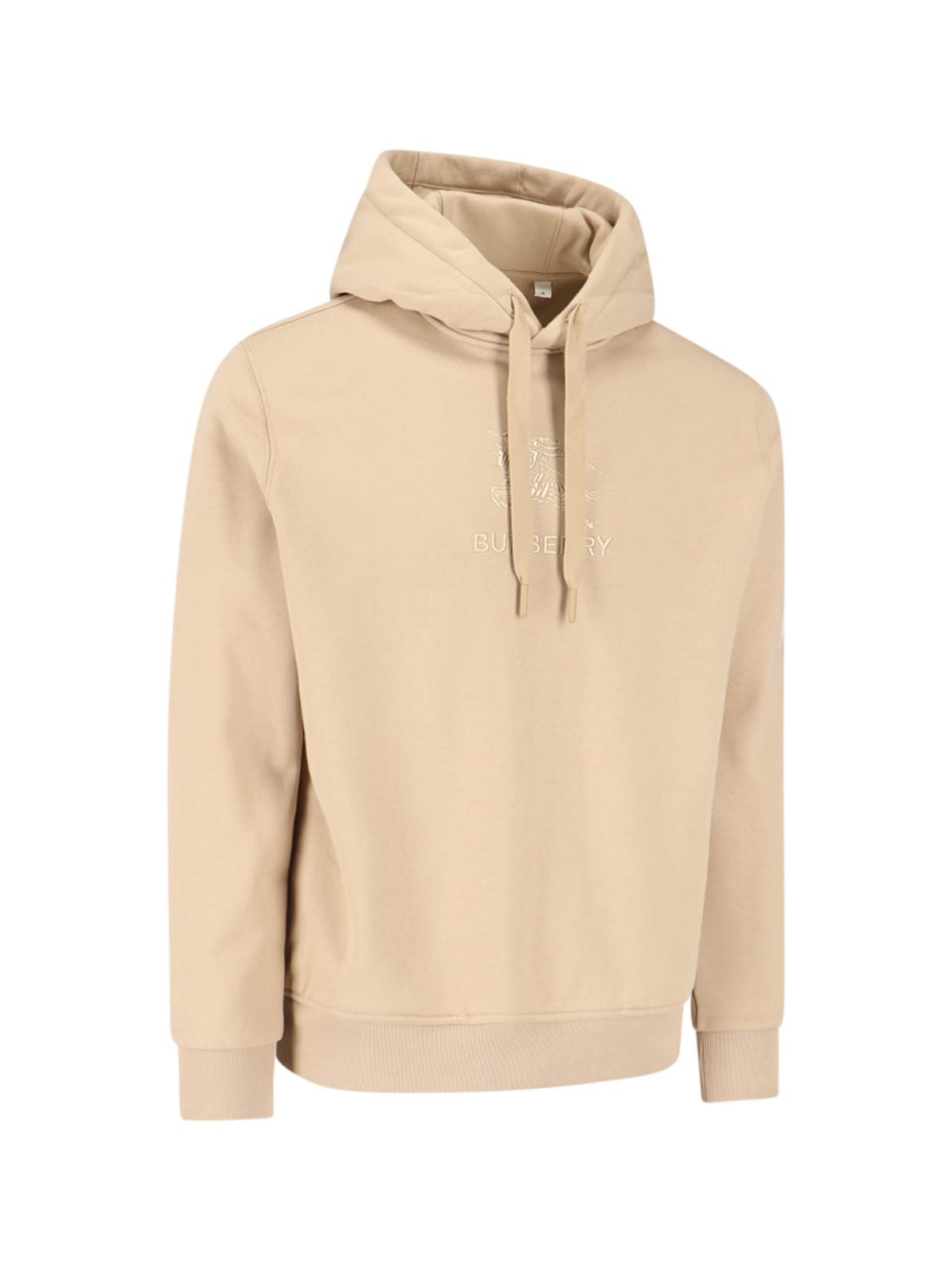 Shop Burberry Logo Sweatshirt In Beige