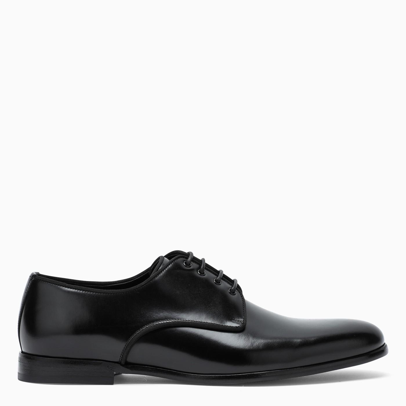 DOLCE & GABBANA DERBY SHOES IN BLACK LEATHER