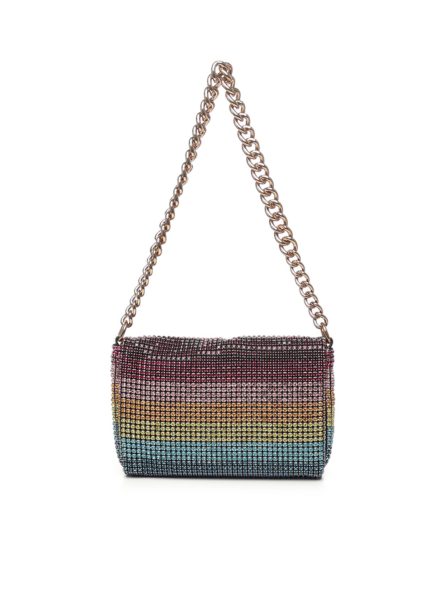 Kurt Geiger Rhinestone-embellished Chain Shoulder Bag In Multi