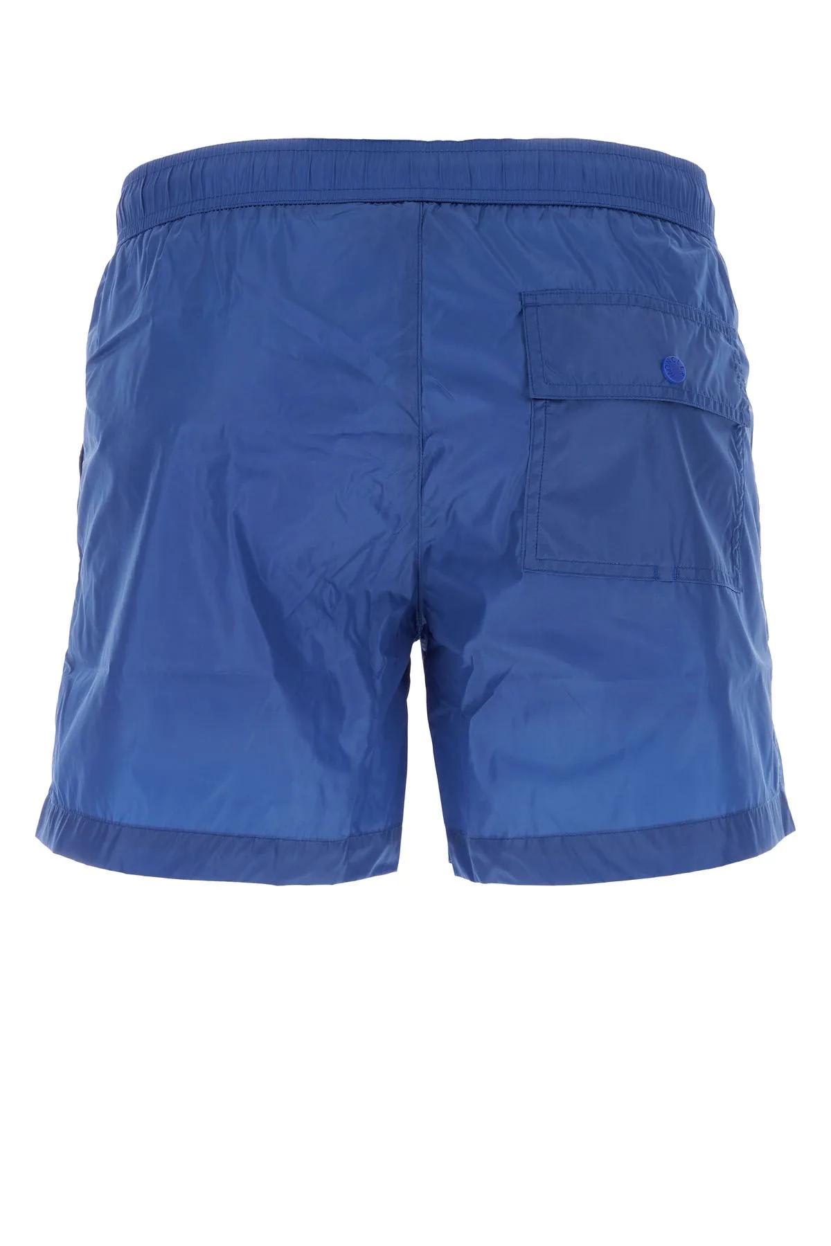 Shop Moncler Blue Nylon Swimming Shorts