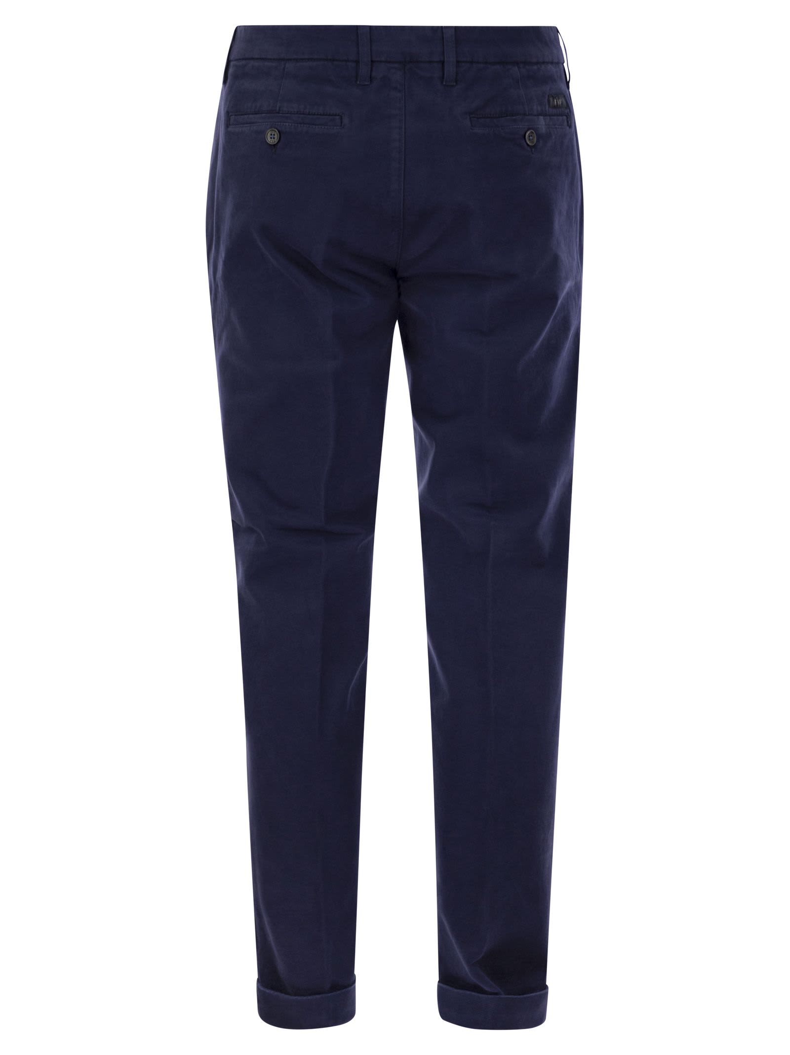 Shop Fay Slim 5-pocket Trousers In Blue