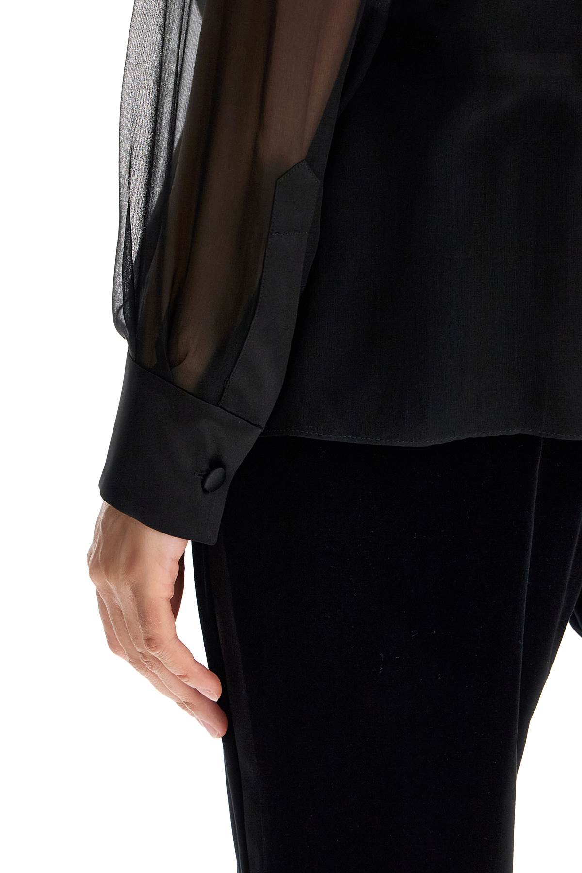 Dolce & Gabbana 'chiffon Blouse With Bow In Black