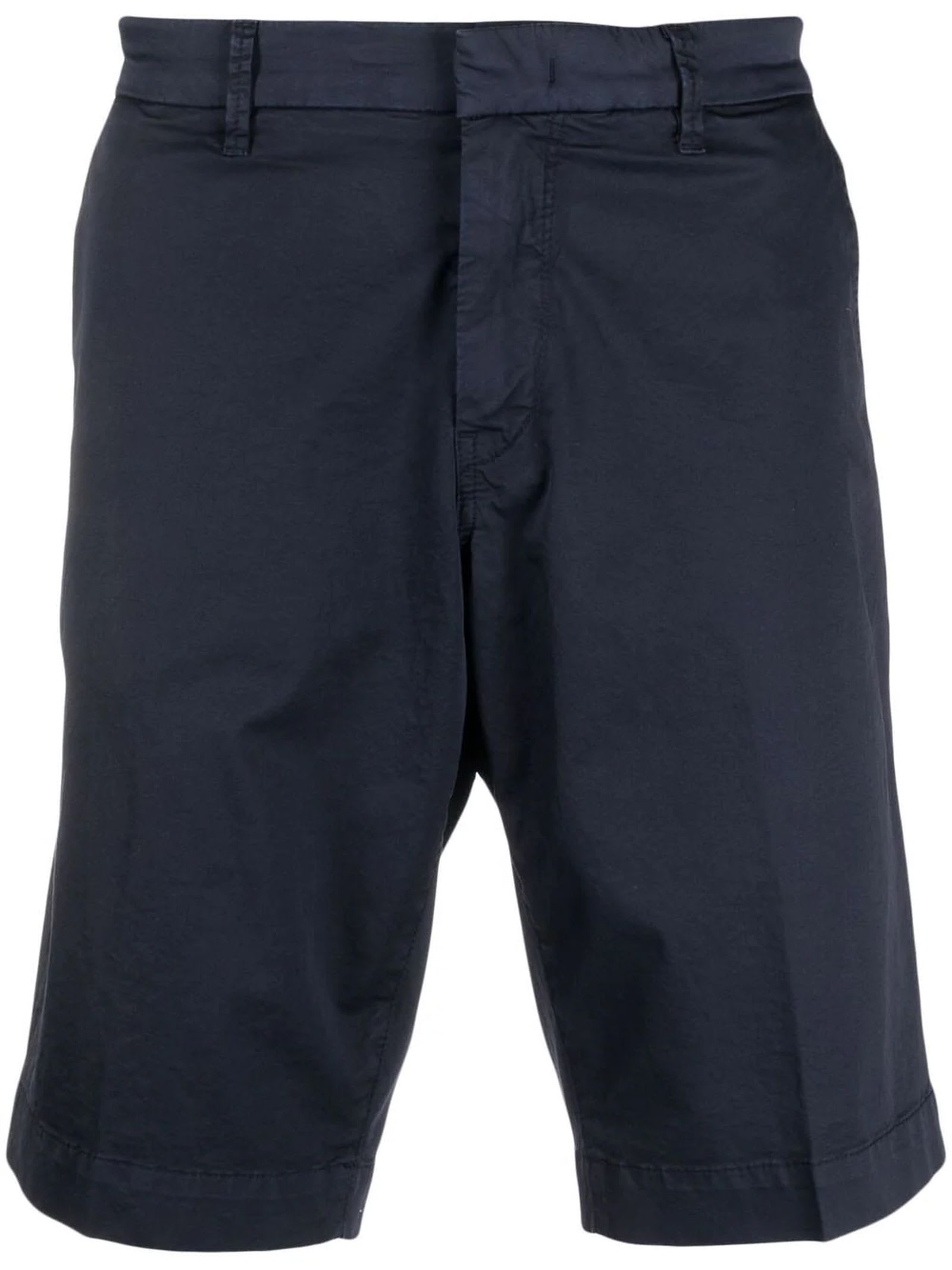 Fay Blue Cotton Blend Shorts