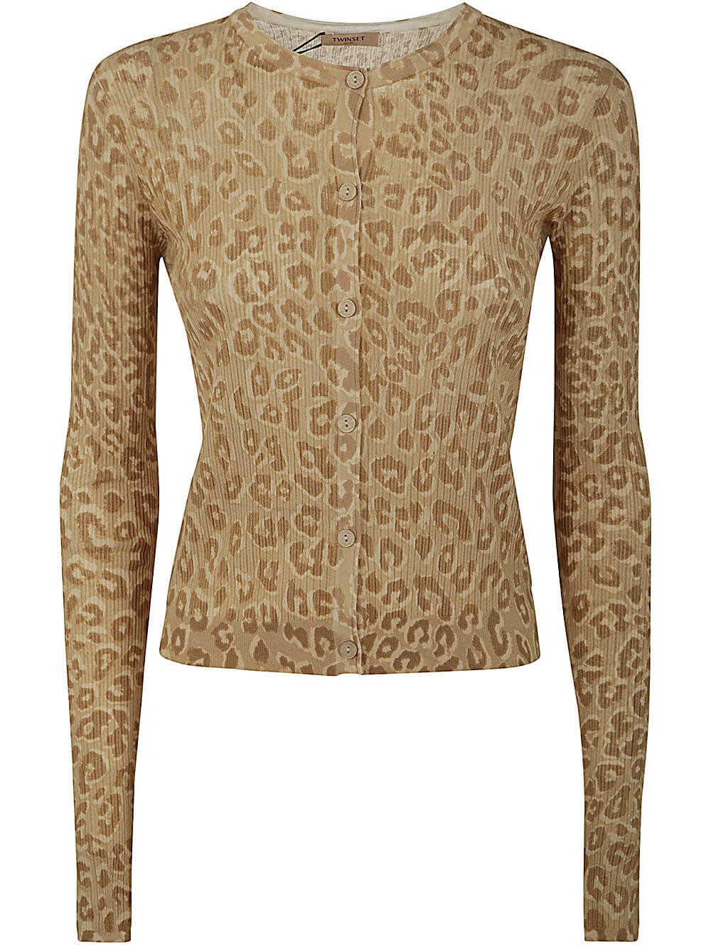 Shop Twinset Micro Cardigan In Ginger Root