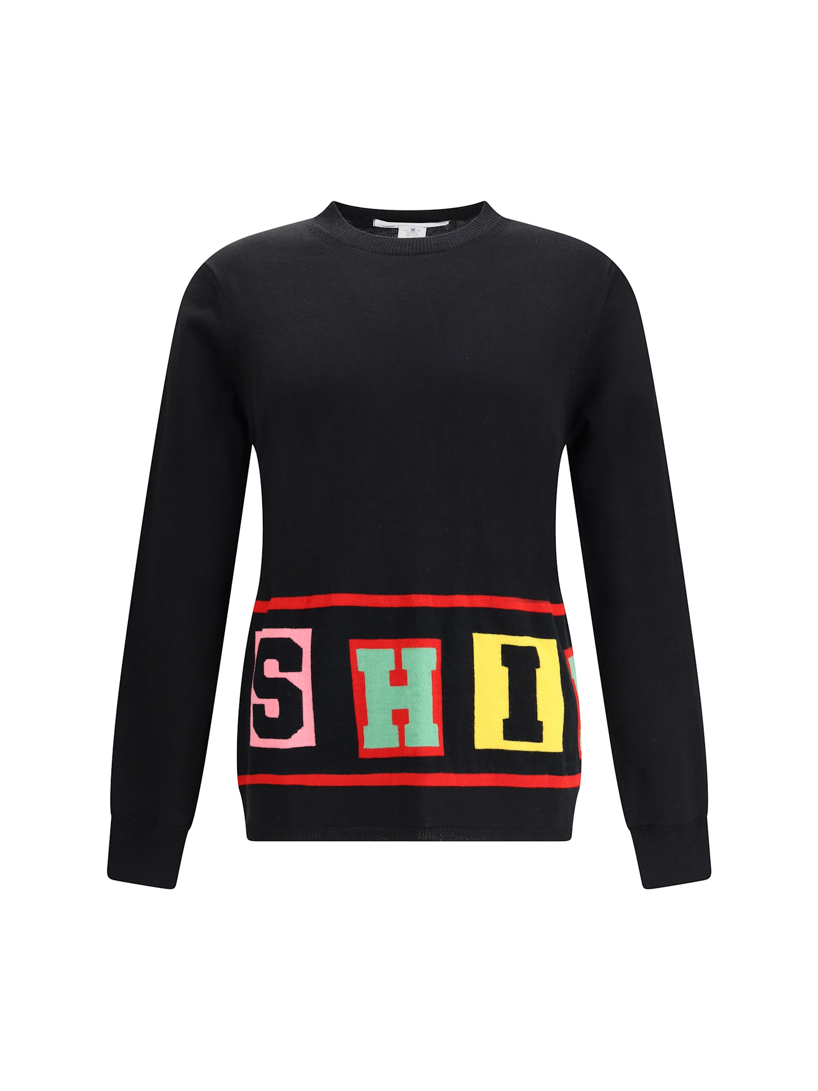 Comme Des Garçons Shirt Intarsia Sweater Sweaters And Cardigans Black In Black
