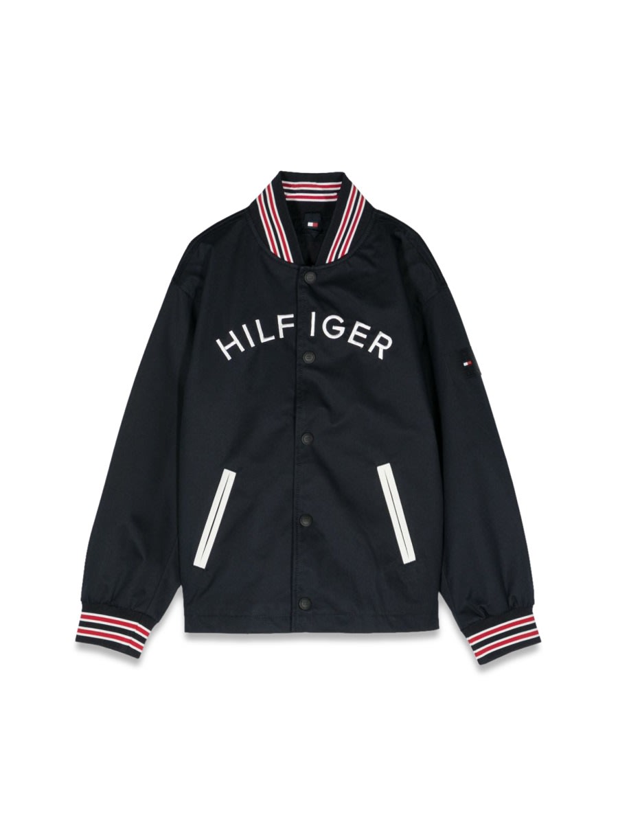 Tommy Hilfiger Kids' Arched Bomber In Blue