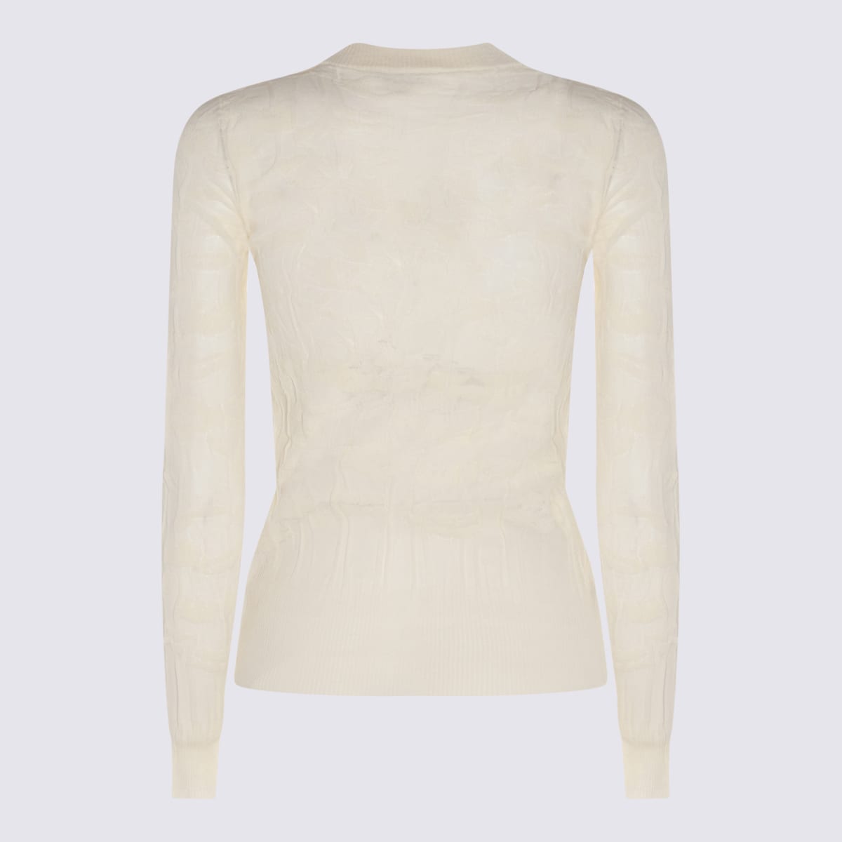 Shop Bottega Veneta Chalk Cotton Sweatshirt