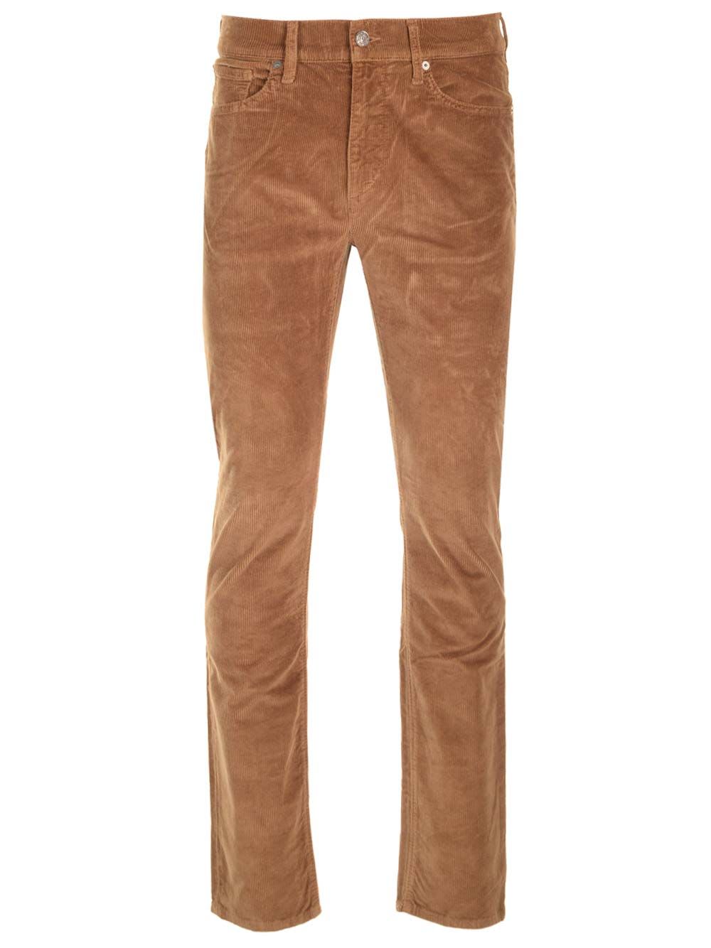 Shop 7 For All Mankind Slimmy Corduroy Nutshell In Brown