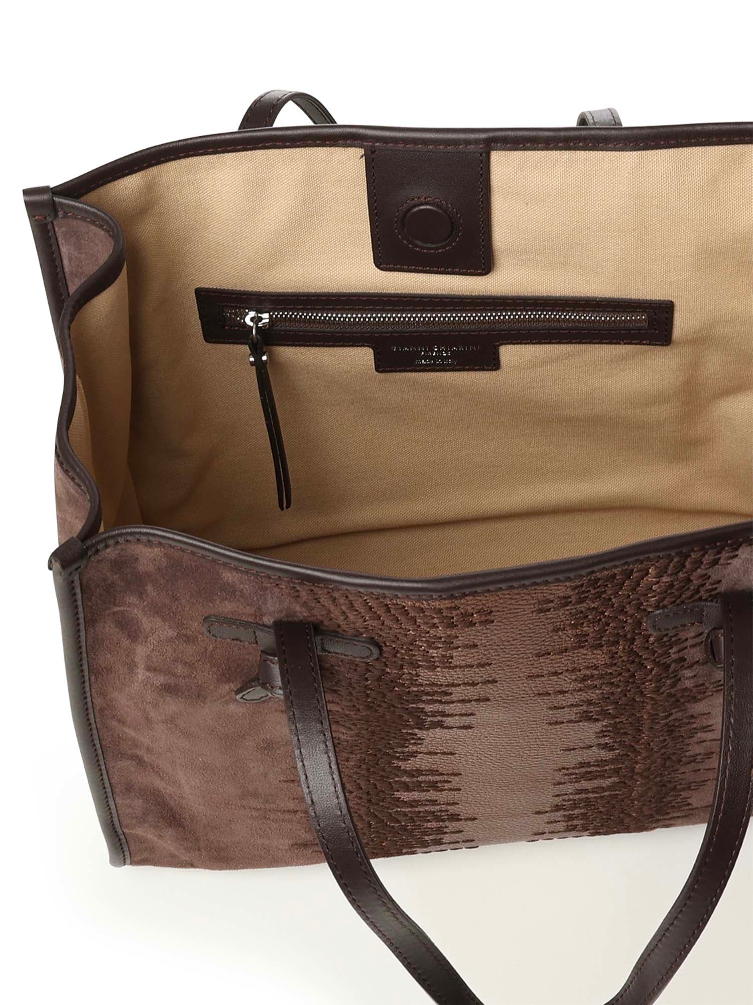 Gianni Chiarini Marcella Shopping Bag In Brown