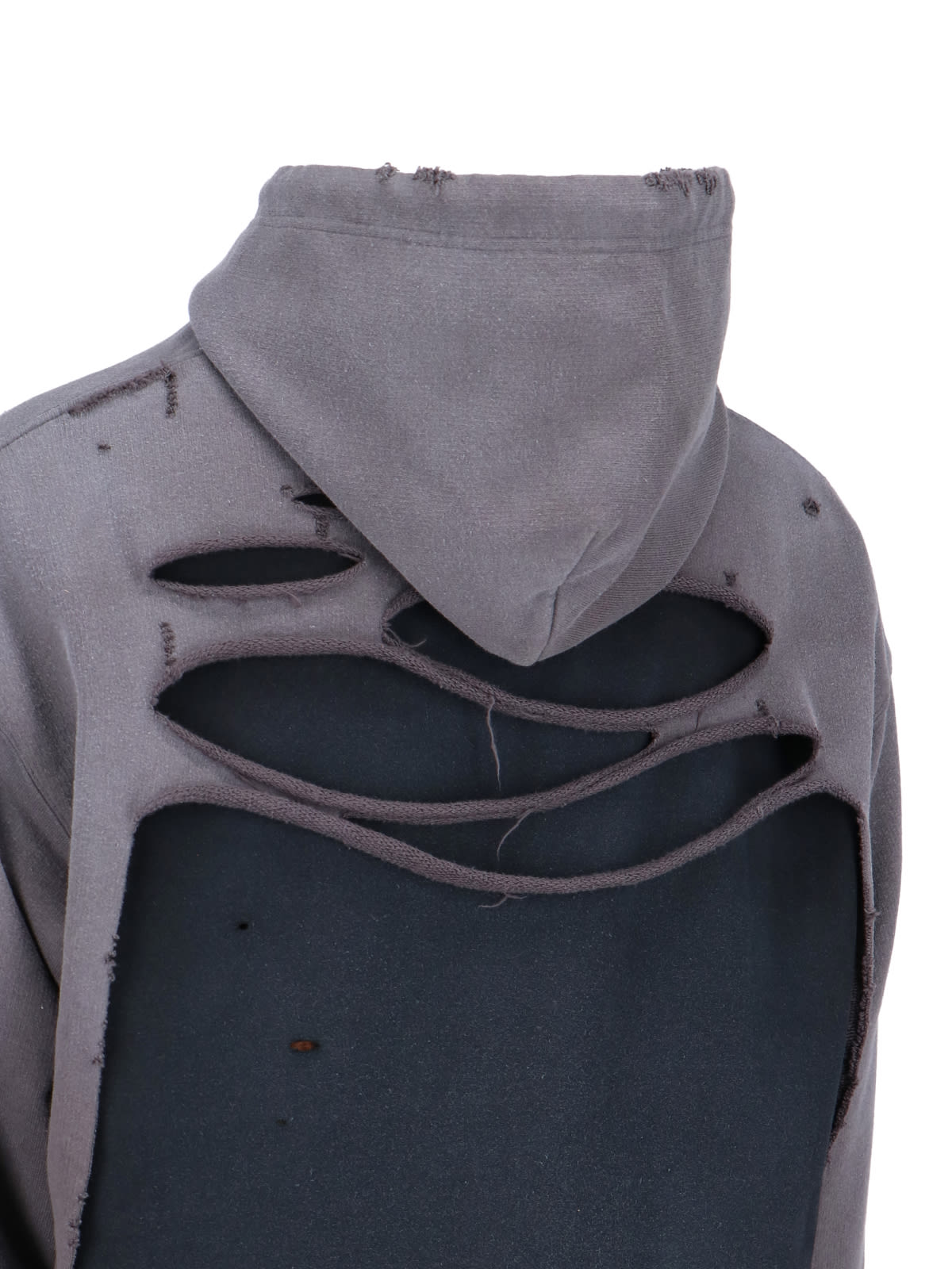 Shop Miharayasuhiro Triple Layered Hoodie In Gray