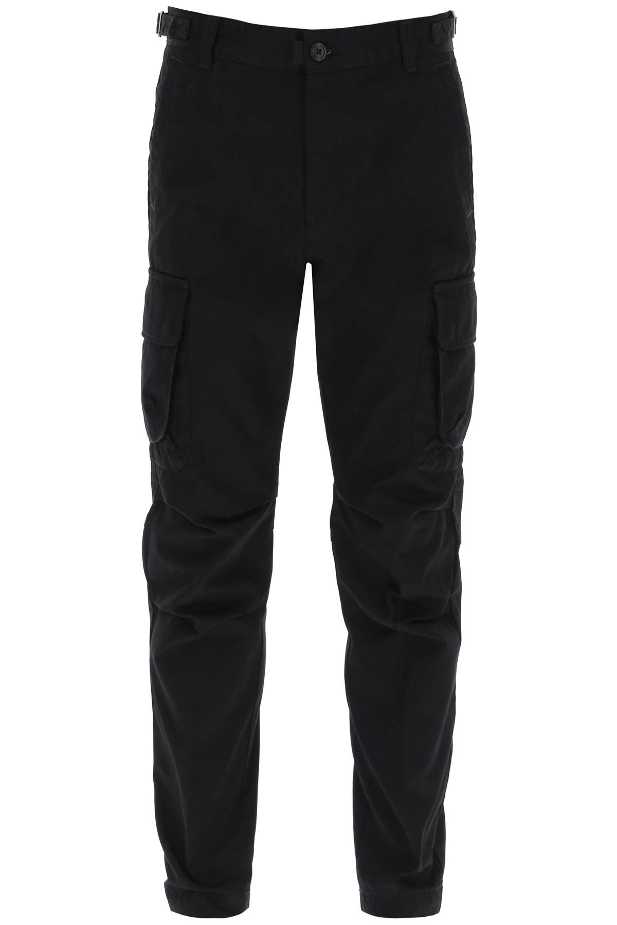 Buttoned Fitted Cargo Trousers