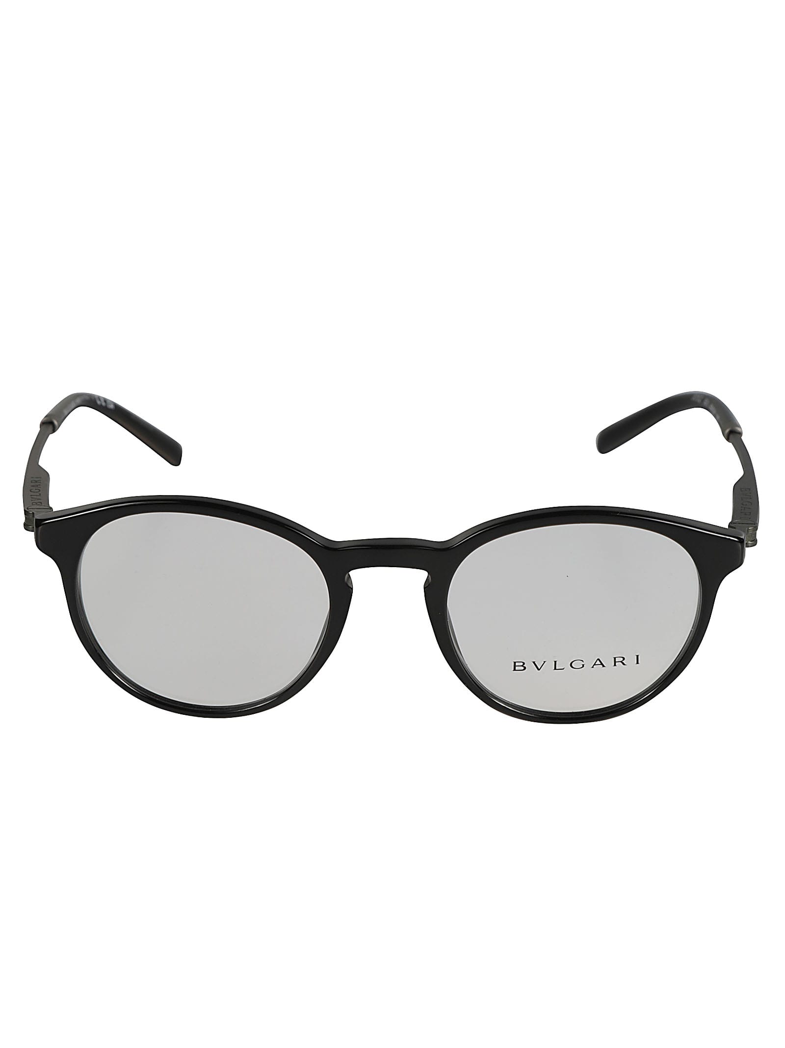 Bulgari Classic Round Rim Glasses In Black