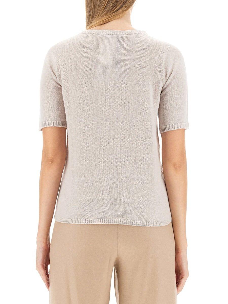 Shop 's Max Mara Crewneck Shortsleeved Jumper In Powder