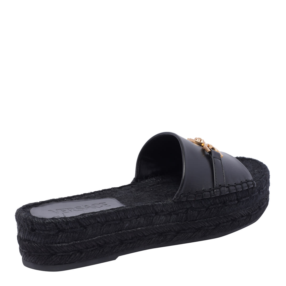 Shop Versace Medusa 95 30 Espadrilles In Black