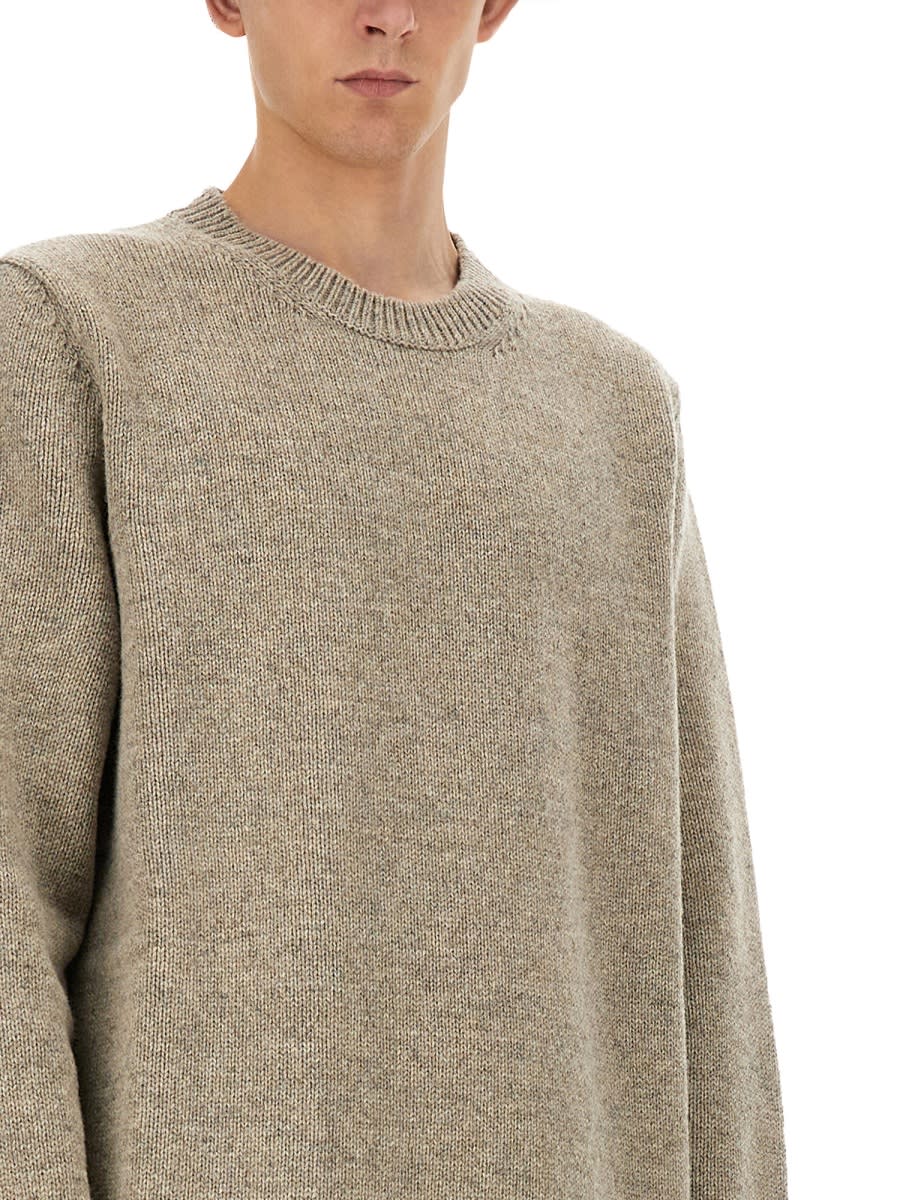 Shop Maison Margiela Wool Jersey. In Beige