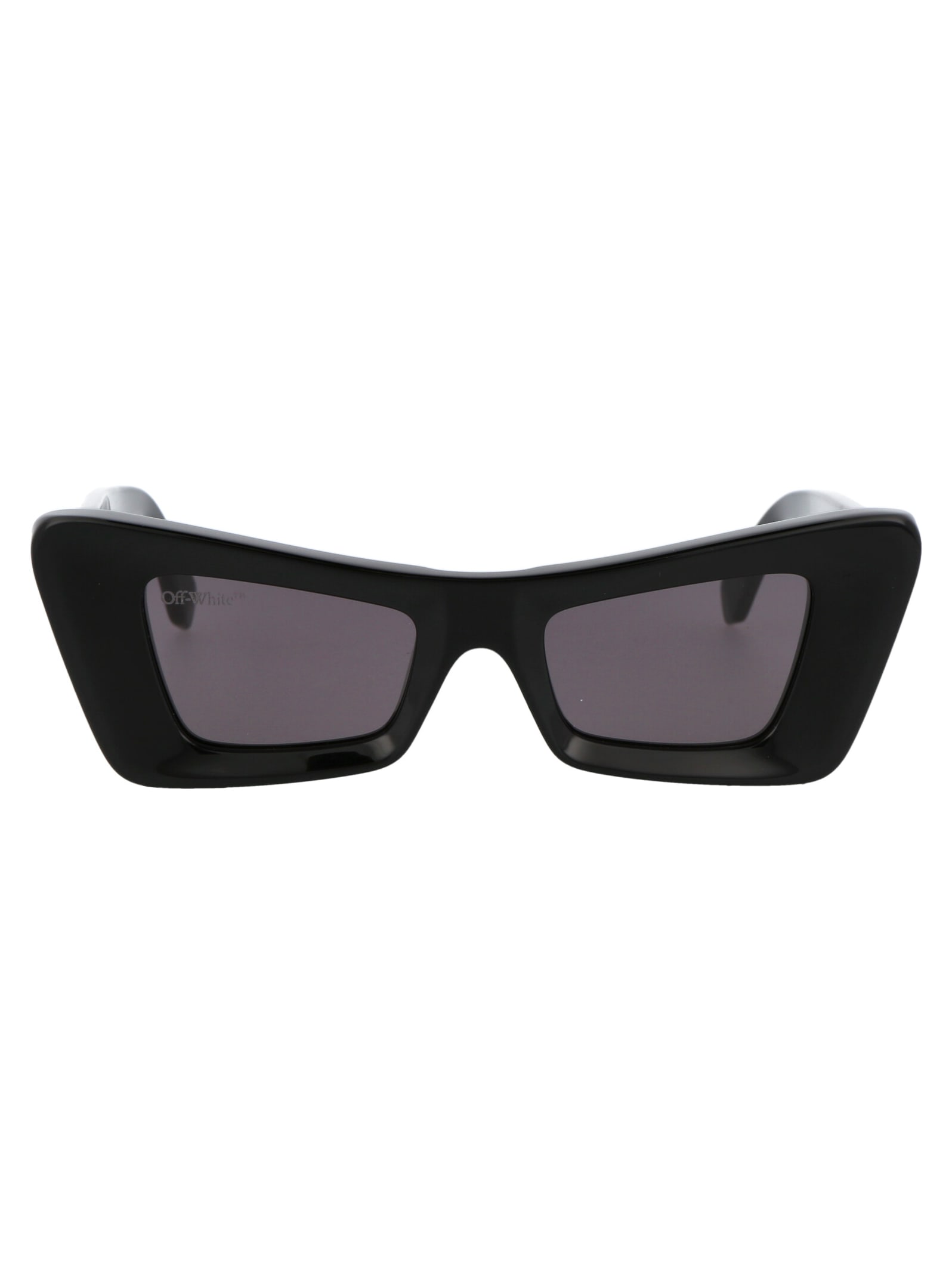 Off-white Accra Arrow Acetate Cat-eye Sunglasses In 1007 Black Dark Grey